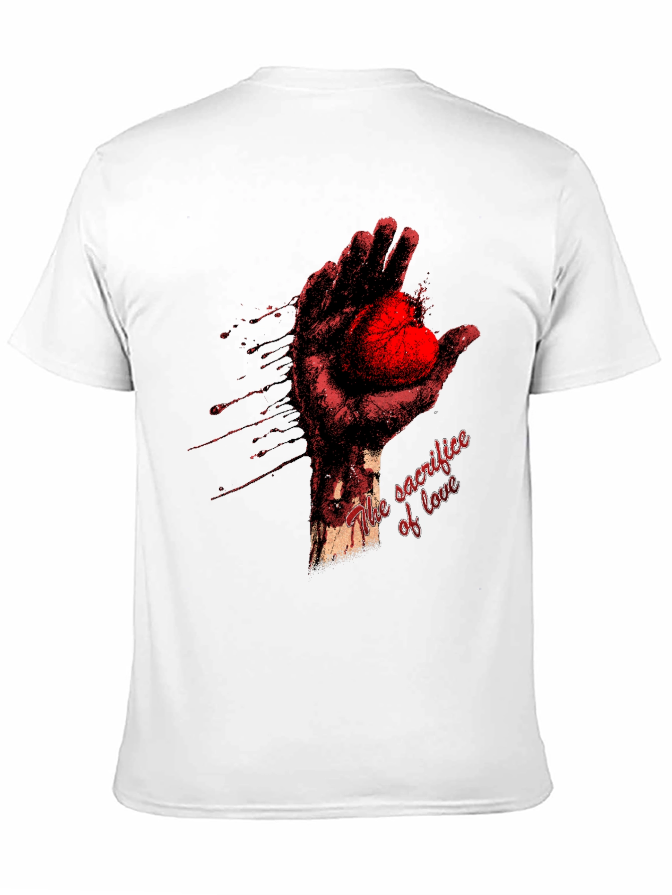 Sacrifice of Love Graphic Tee - Heart in Hand