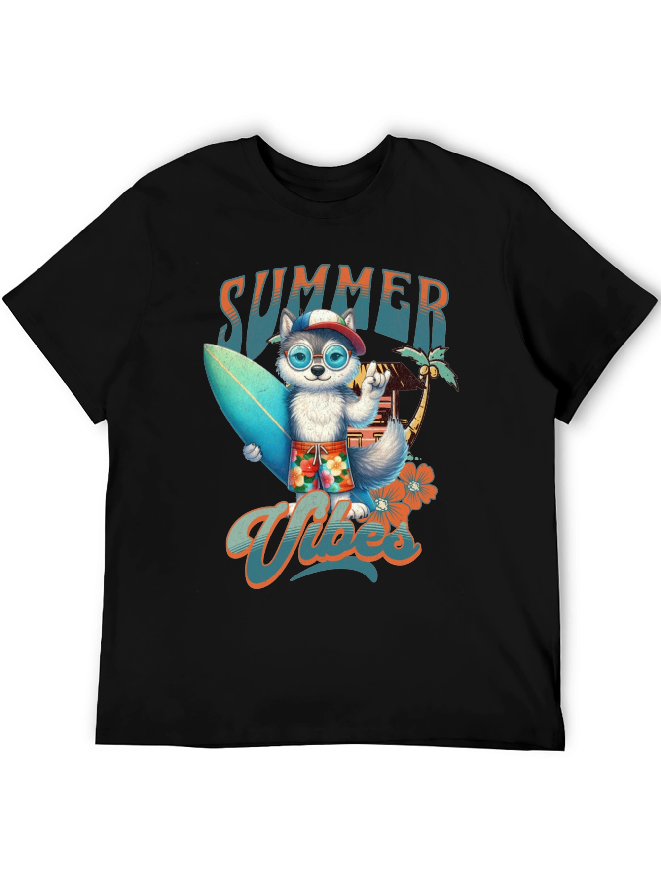 Summer Vibes Dog Surf T-Shirt