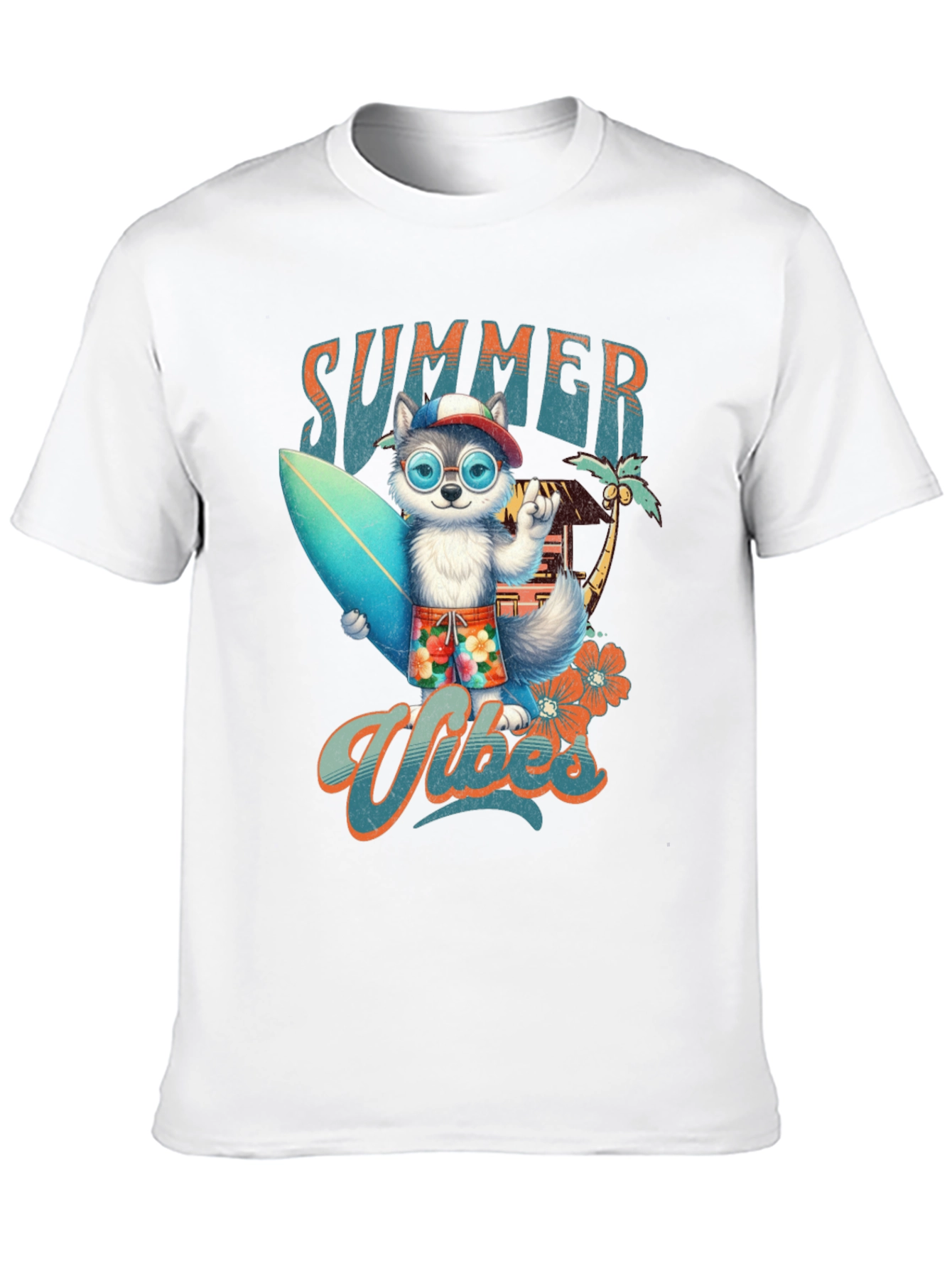 Summer Vibes Dog Surf T-Shirt