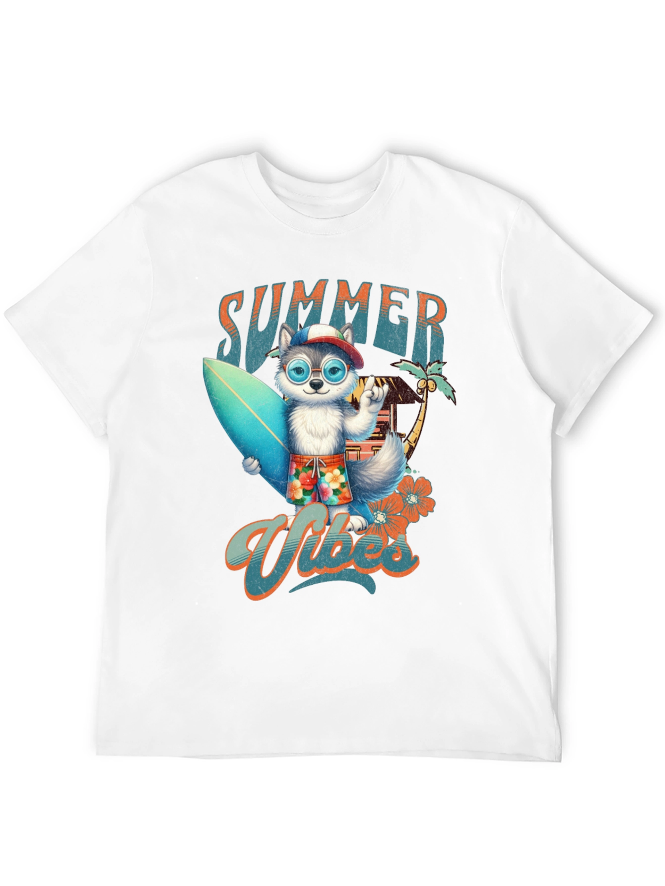 Summer Vibes Dog Surf T-Shirt