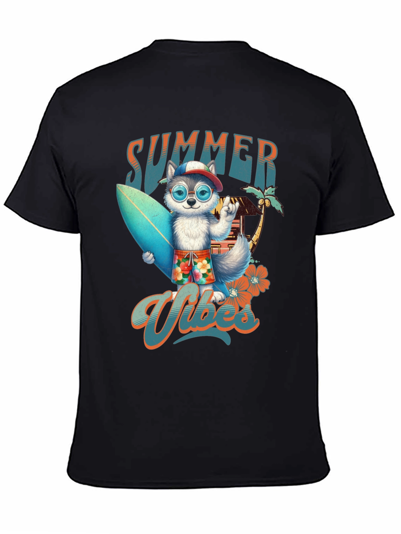 Summer Vibes Dog Surf T-Shirt