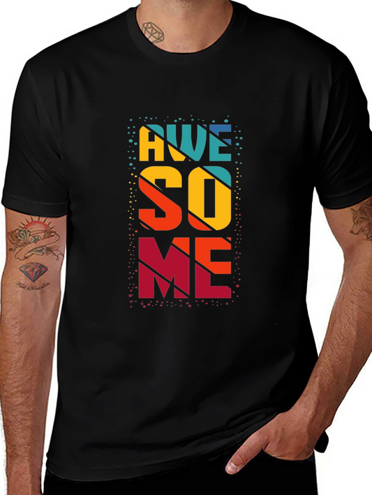 Awesome Graphic Print Black T-Shirt