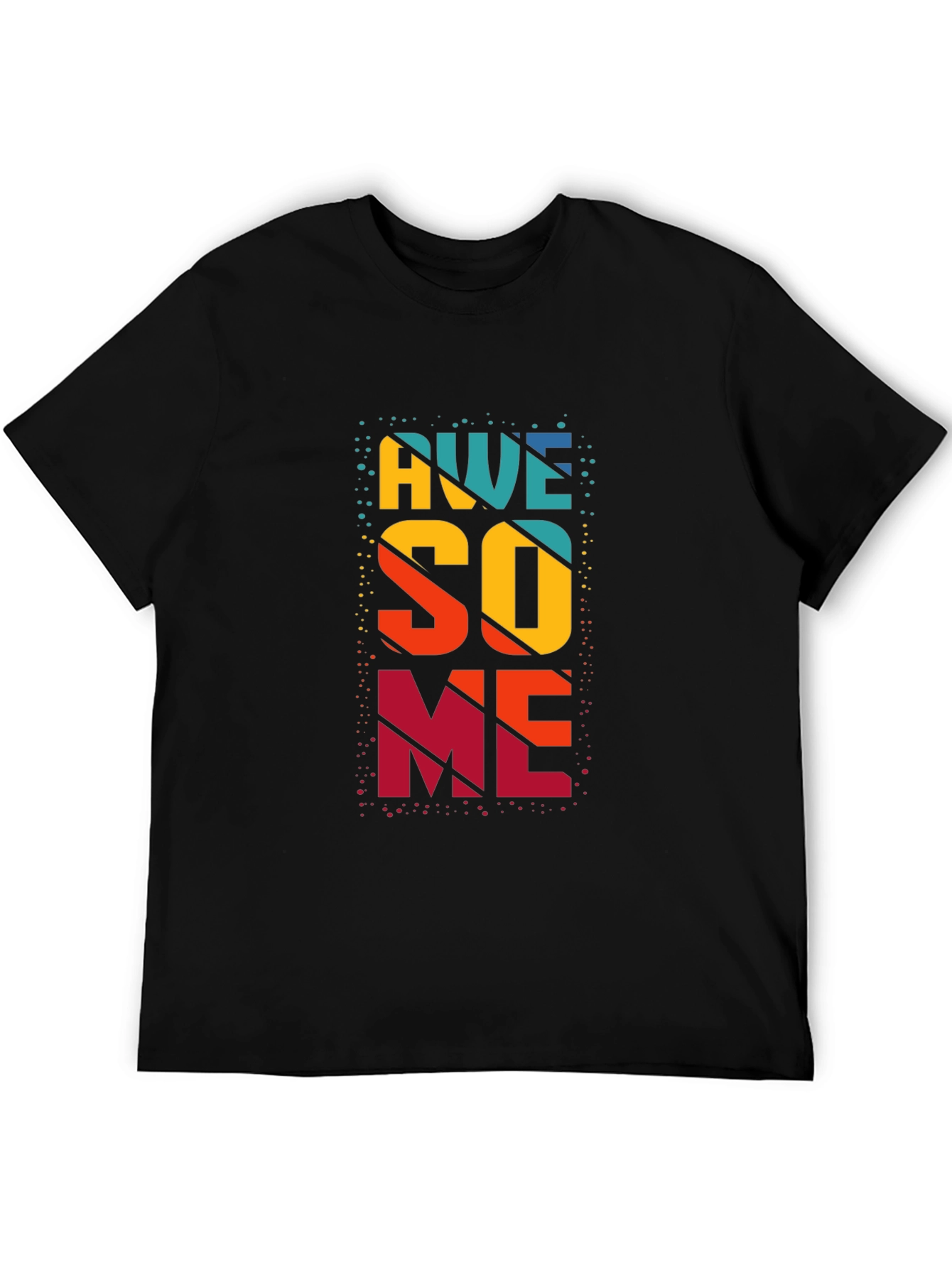Awesome Graphic Print Black T-Shirt