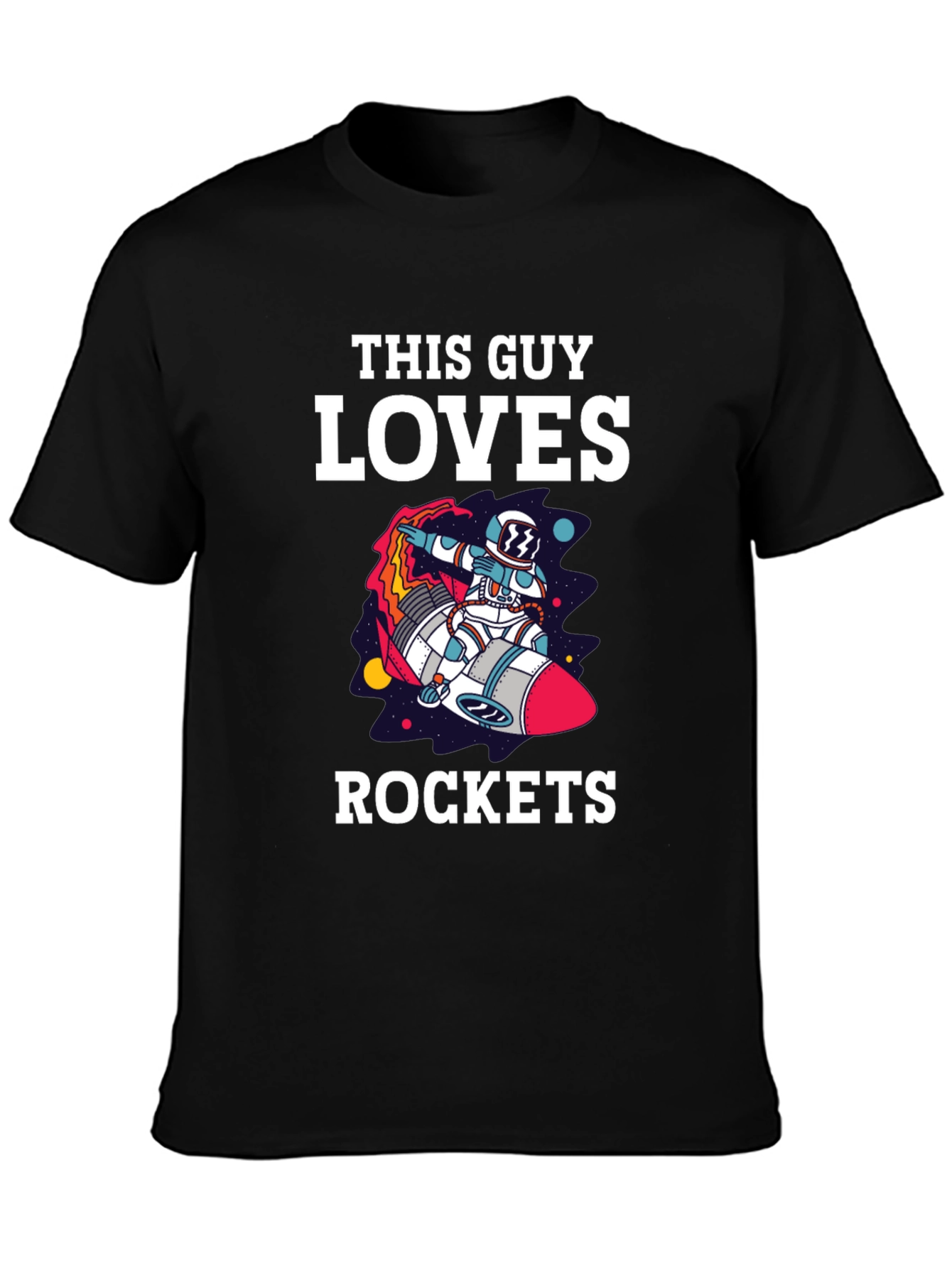 This Guy Loves Rockets Graphic T-Shirt