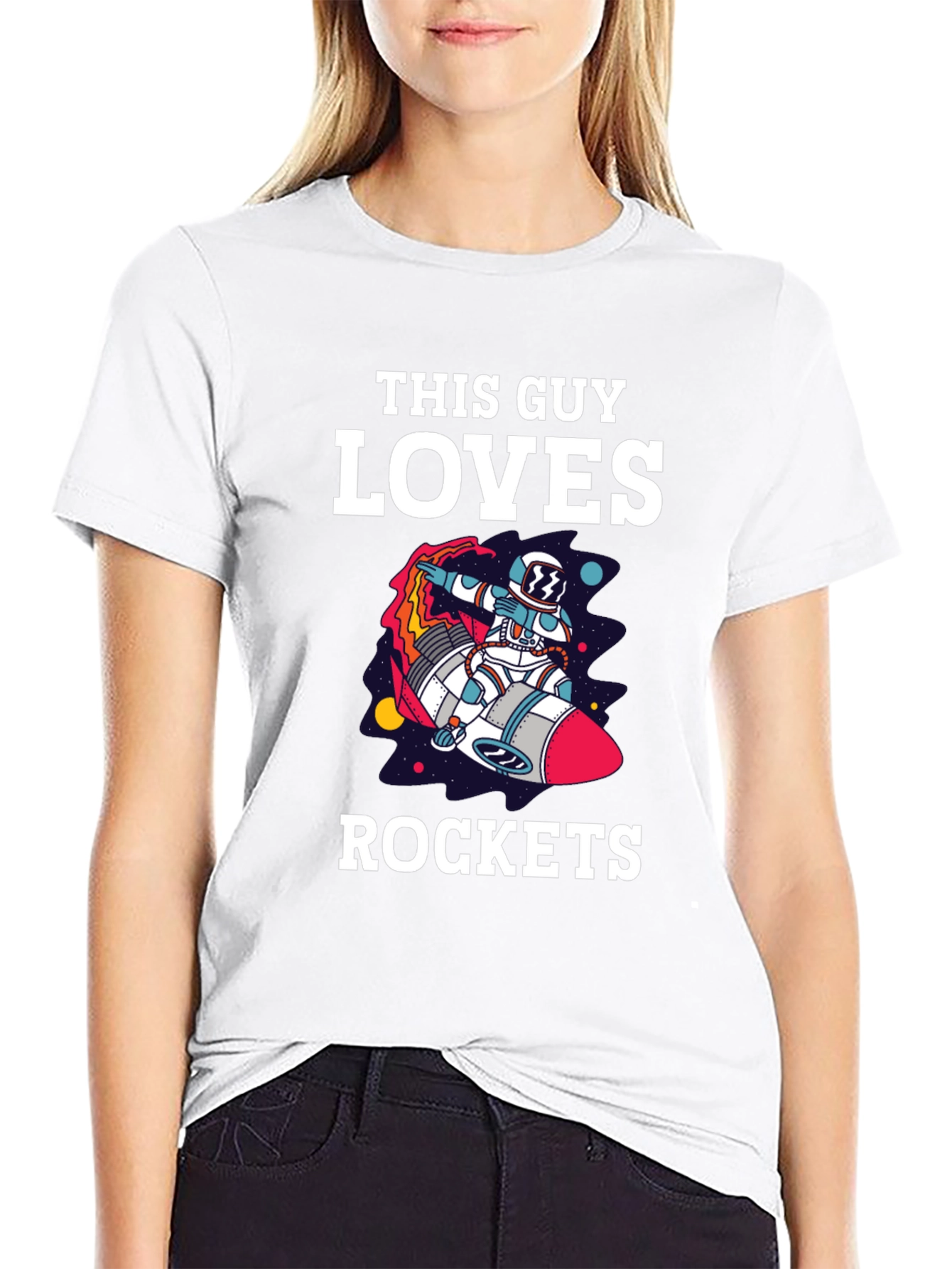 This Guy Loves Rockets Graphic T-Shirt