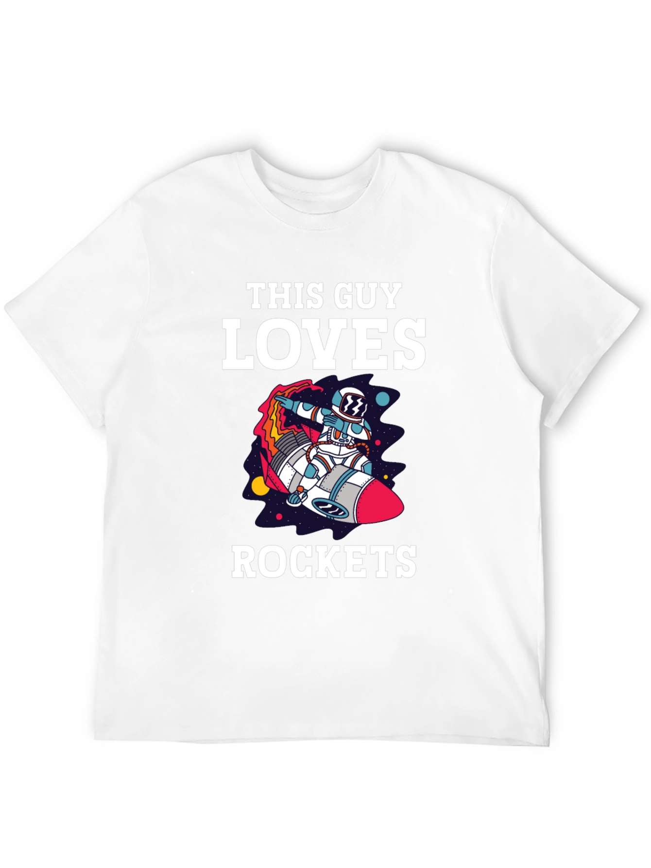 This Guy Loves Rockets Graphic T-Shirt