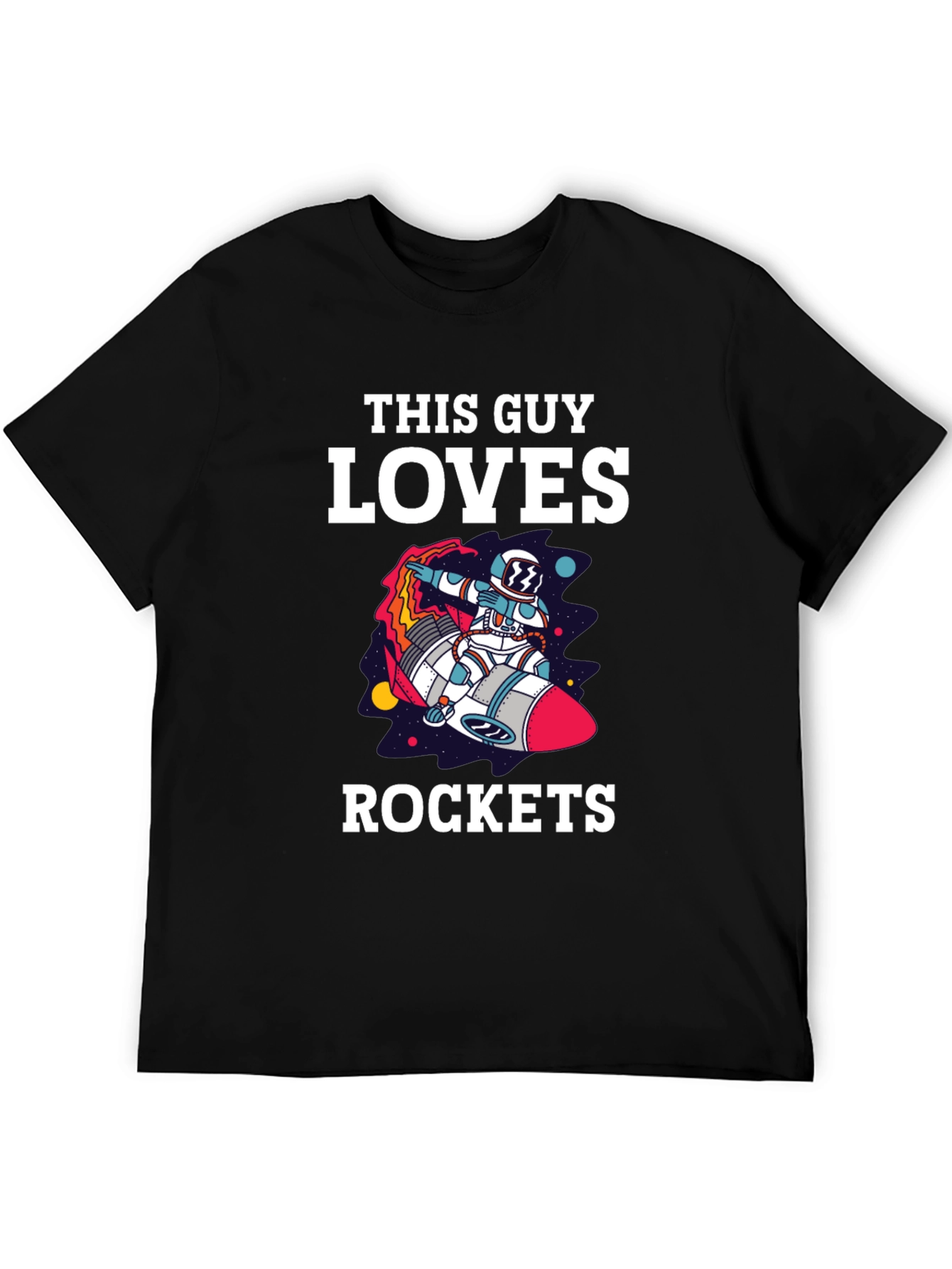 This Guy Loves Rockets Graphic T-Shirt