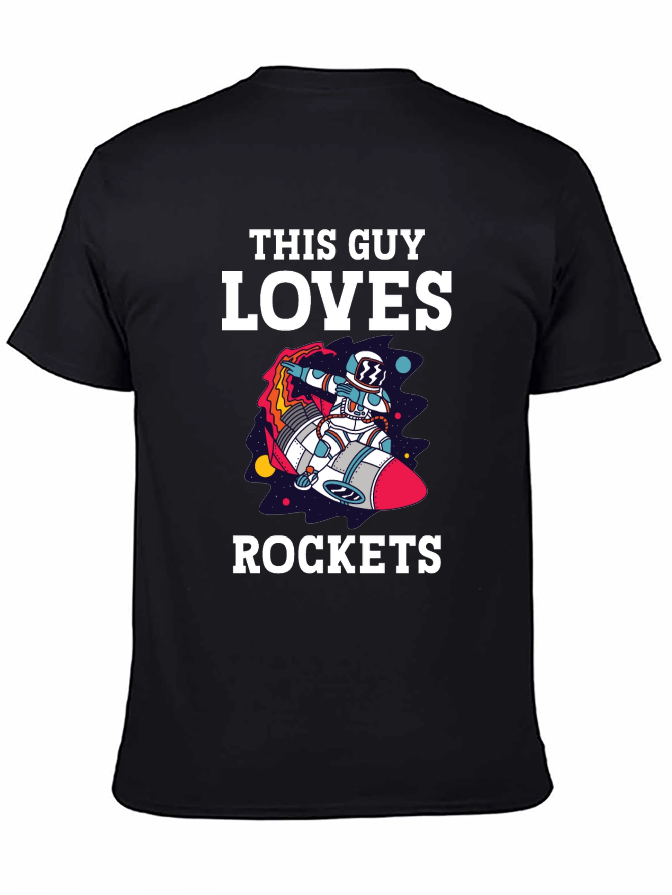 This Guy Loves Rockets Graphic T-Shirt