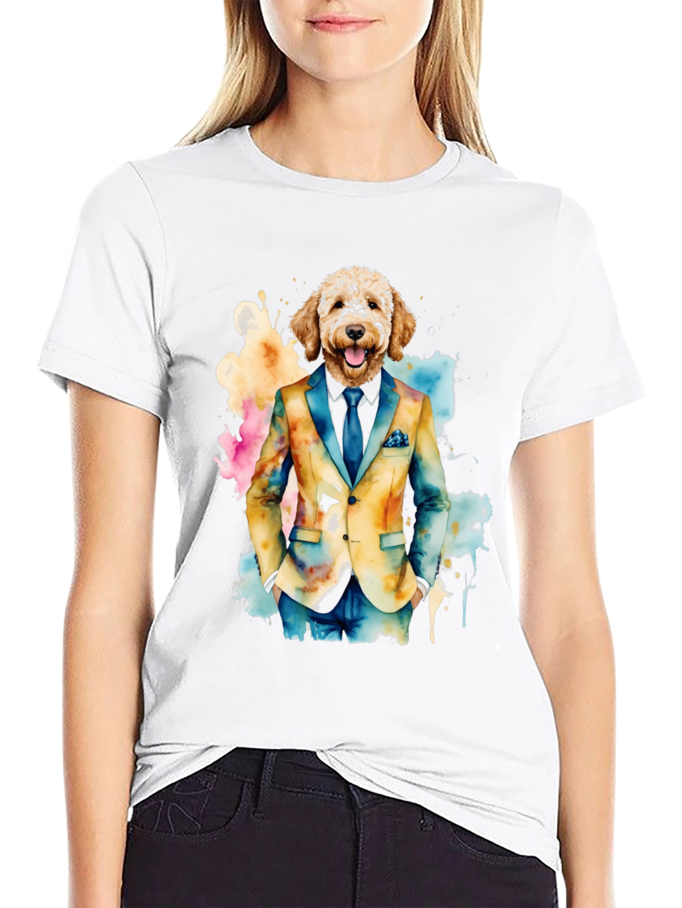Dog in Suit Graphic Tee - Stylish & Unique!