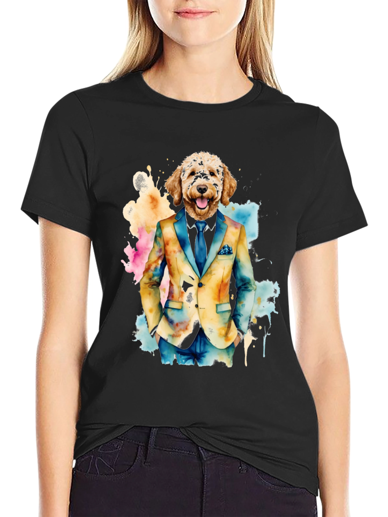Dog in Suit Graphic Tee - Stylish & Unique!