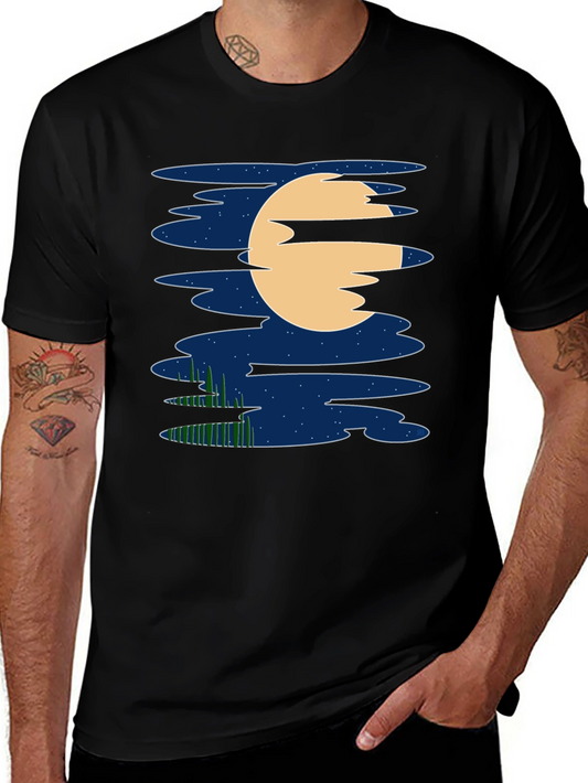 Night Sky Moon T-Shirt - Unique Graphic Tee