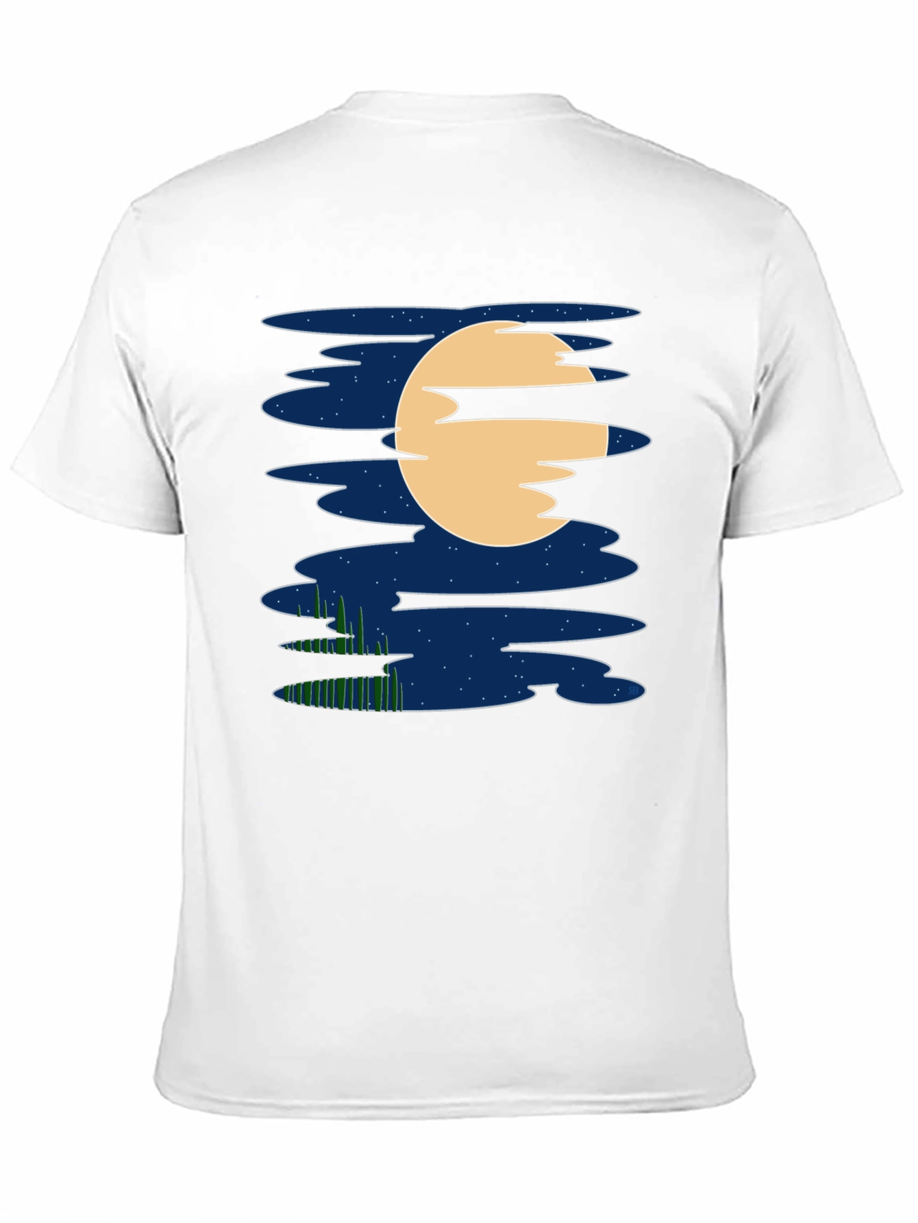Night Sky Moon T-Shirt - Unique Graphic Tee