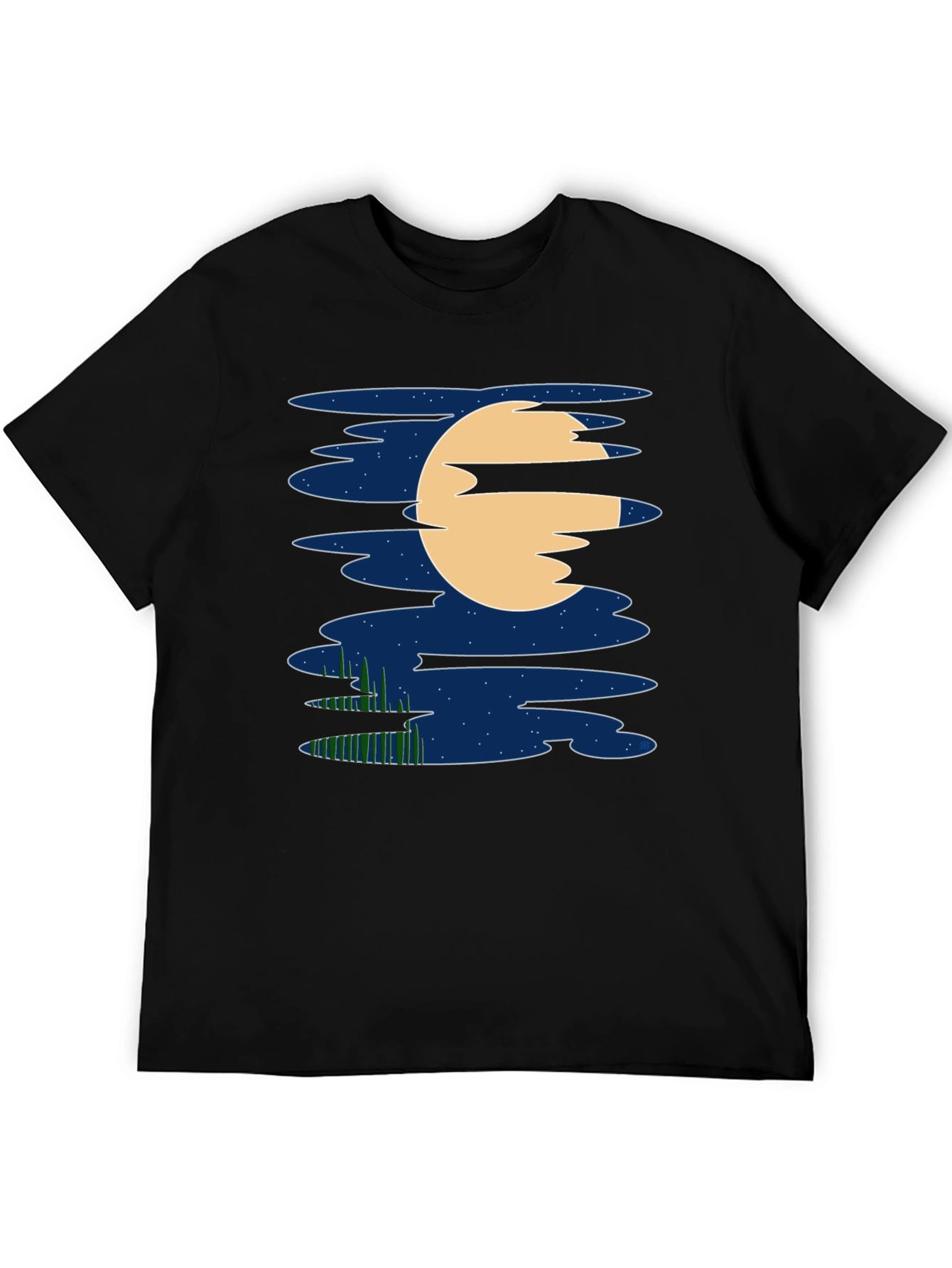 Night Sky Moon T-Shirt - Unique Graphic Tee
