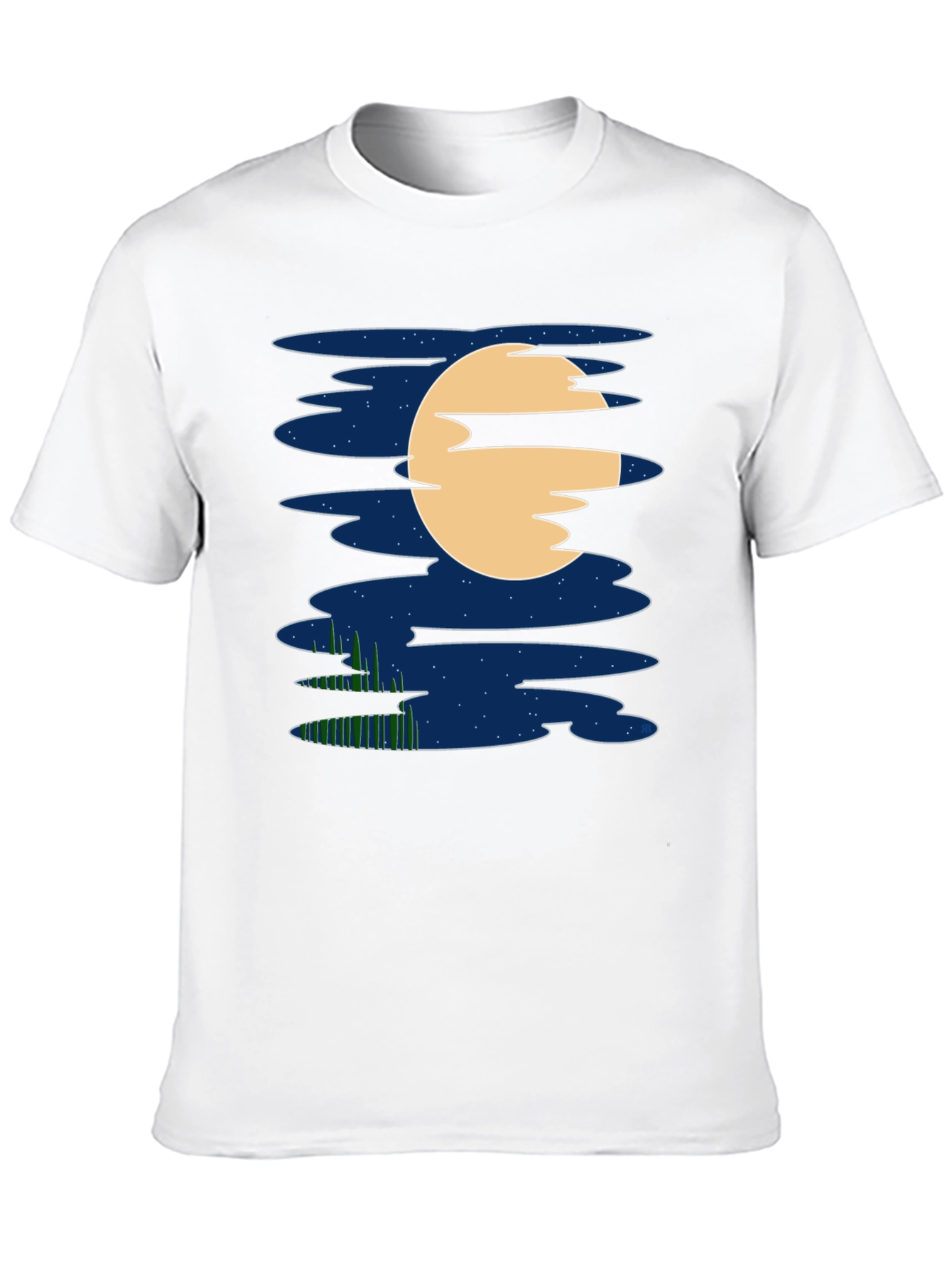 Night Sky Moon T-Shirt - Unique Graphic Tee