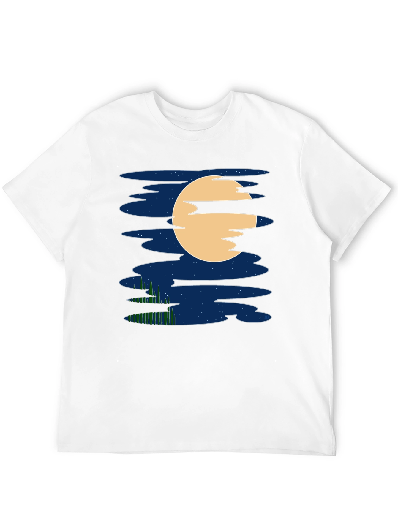 Night Sky Moon T-Shirt - Unique Graphic Tee