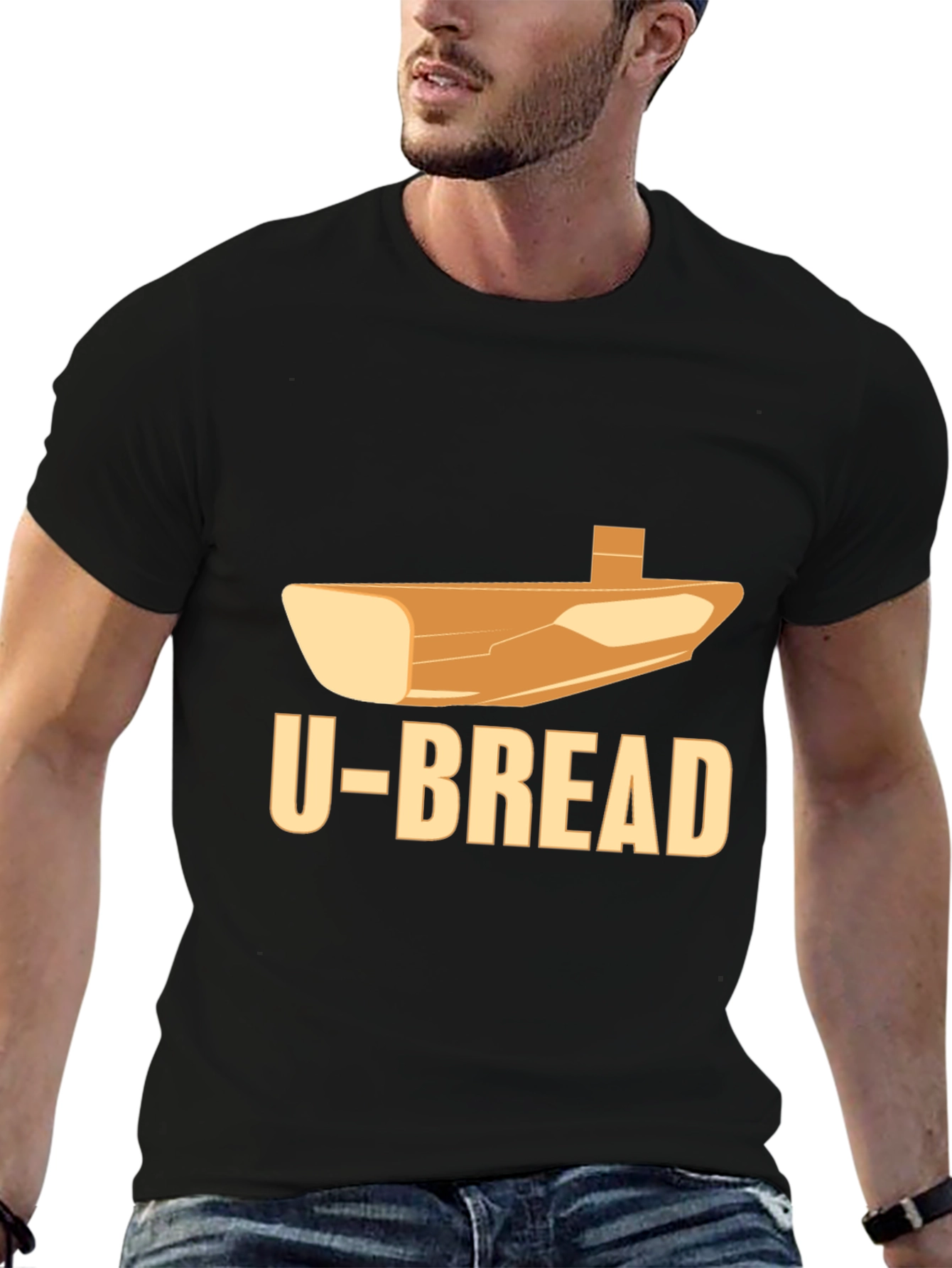 U-Bread Black T-Shirt - Novelty Food Tee