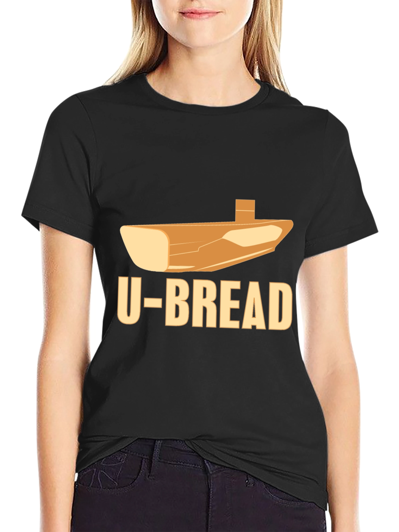 U-Bread Black T-Shirt - Novelty Food Tee