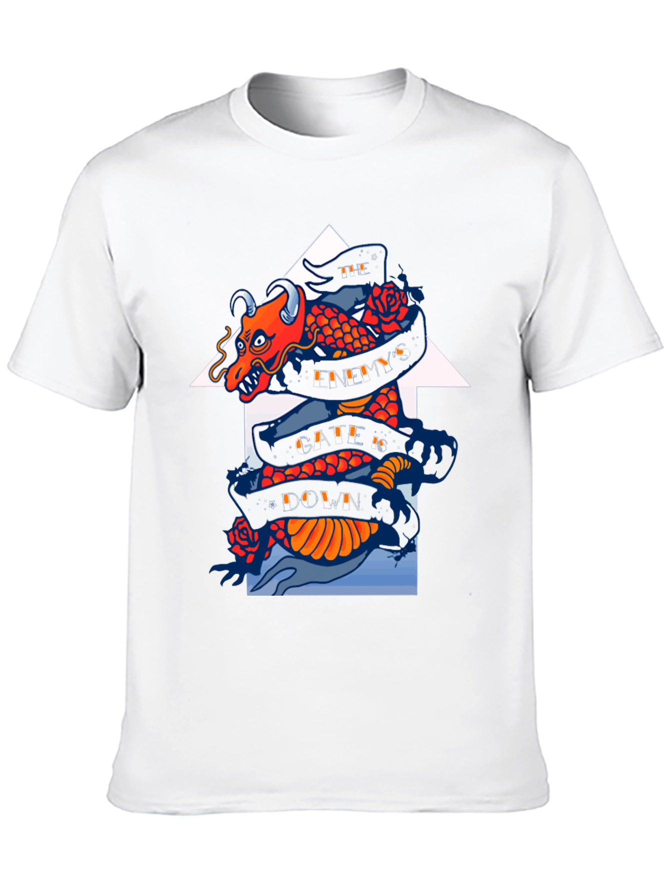 Dragon Graphic Print Black T-Shirt