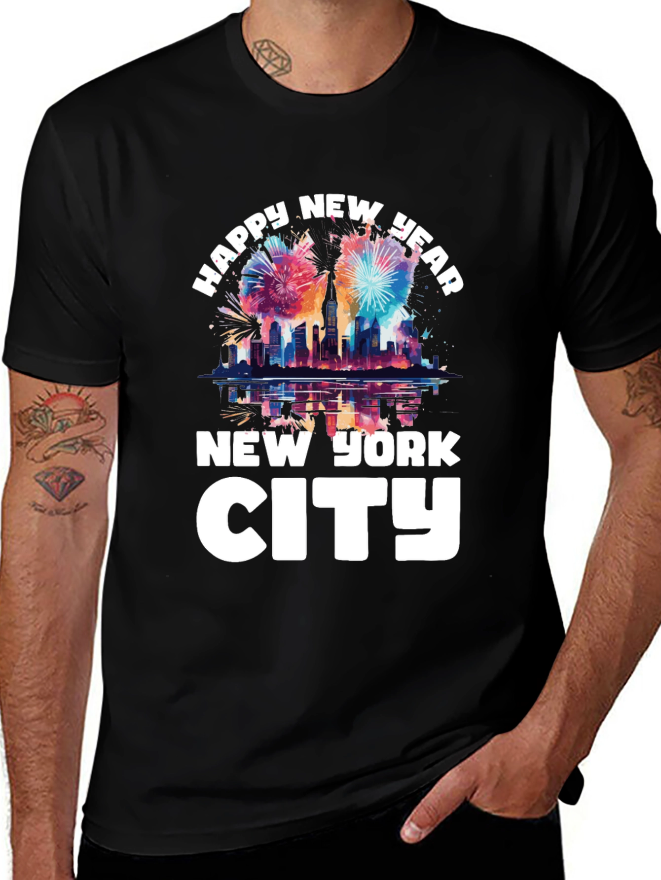 Happy New Year New York City Graphic T-Shirt