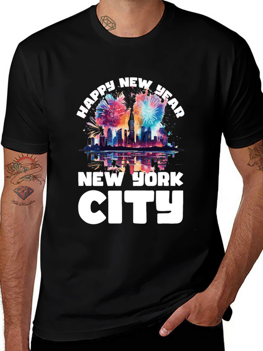 Happy New Year New York City Graphic T-Shirt