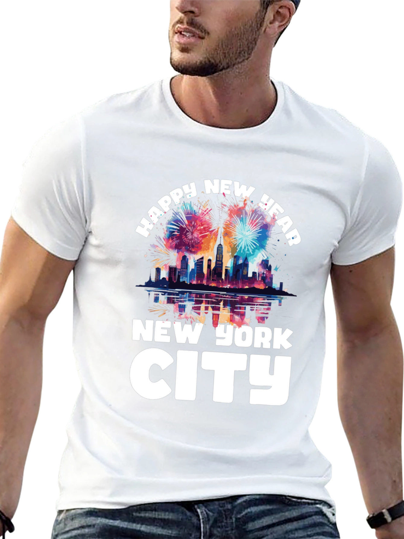 Happy New Year New York City Graphic T-Shirt