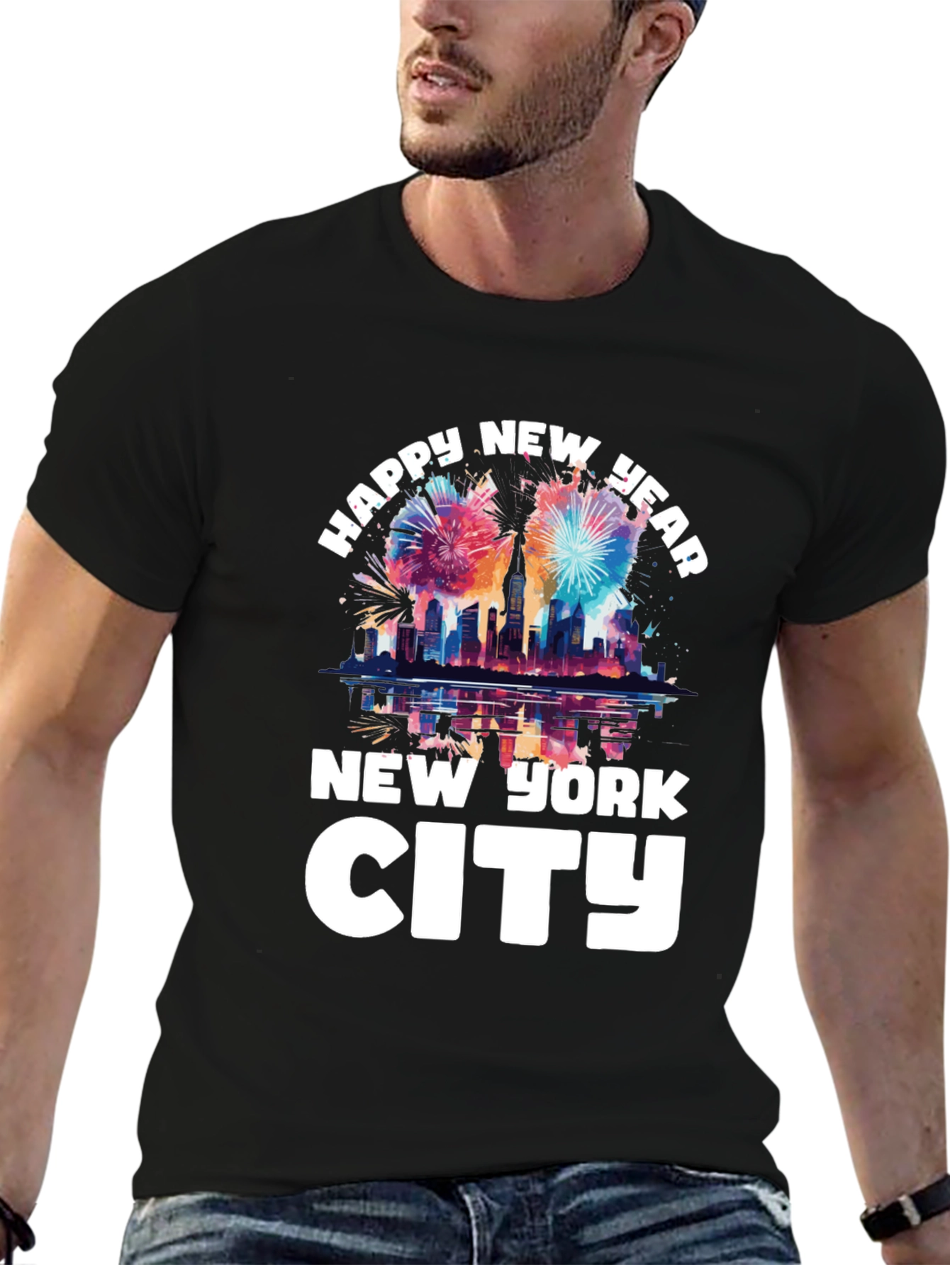Happy New Year New York City Graphic T-Shirt