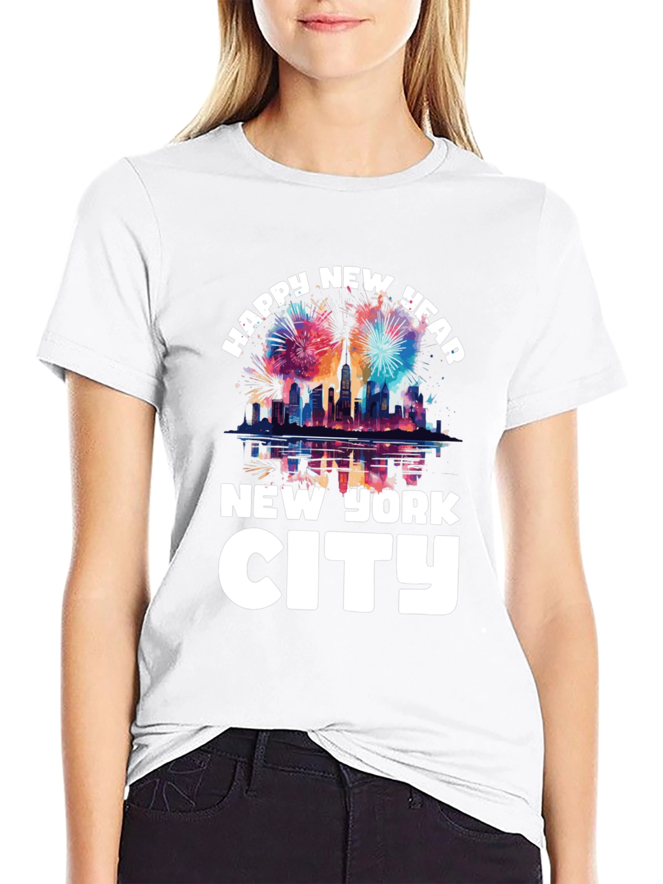 Happy New Year New York City Graphic T-Shirt