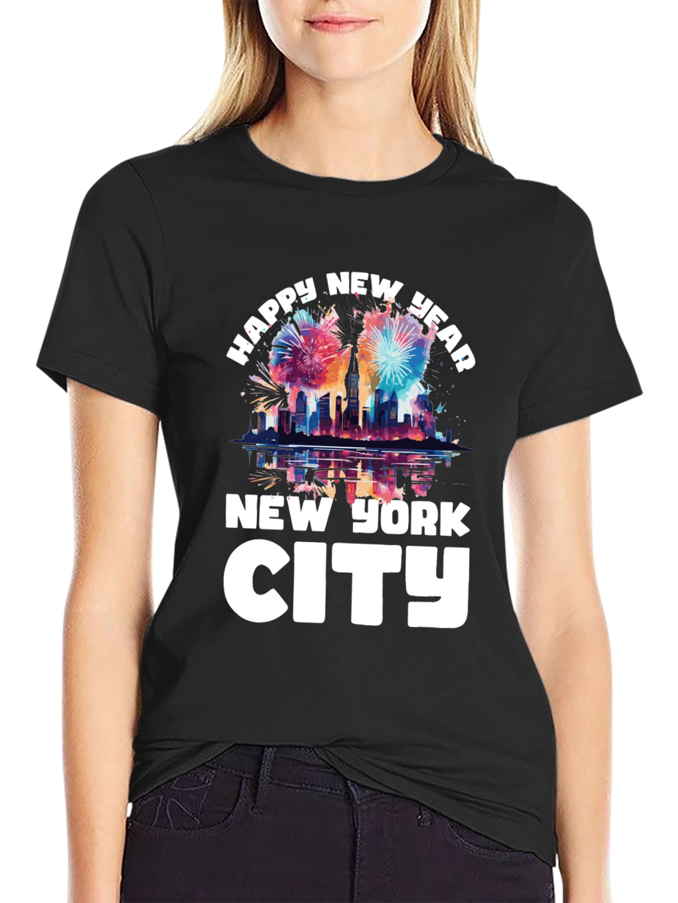 Happy New Year New York City Graphic T-Shirt