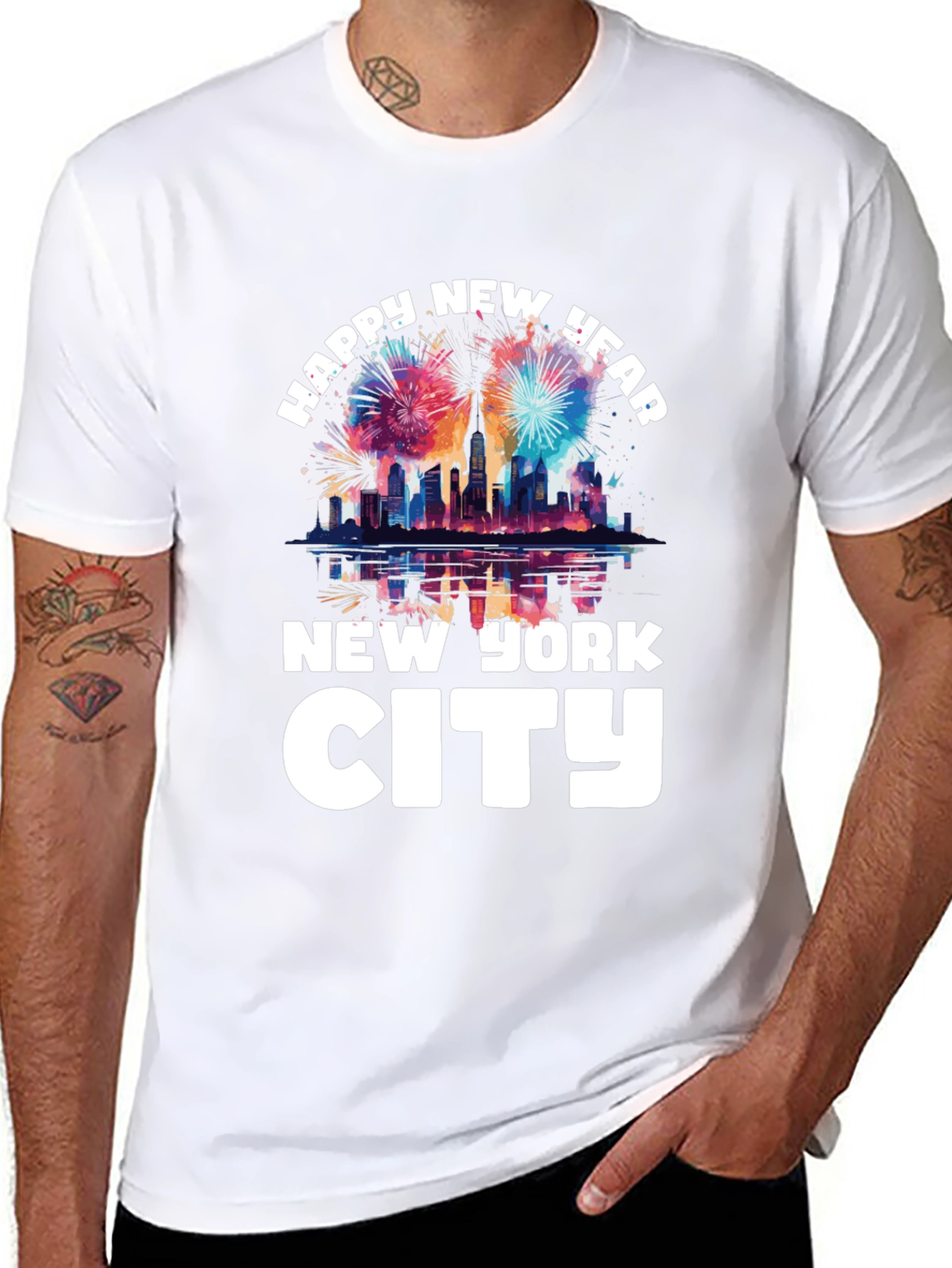 Happy New Year New York City Graphic T-Shirt