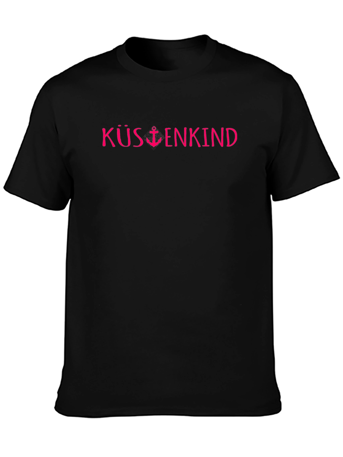 KÜSTENKIND Black Tee - Coastal Kid Anchor Graphic