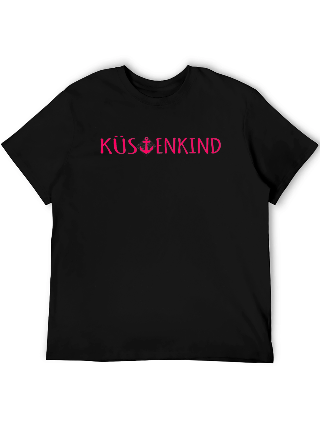 KÜSTENKIND Black Tee - Coastal Kid Anchor Graphic
