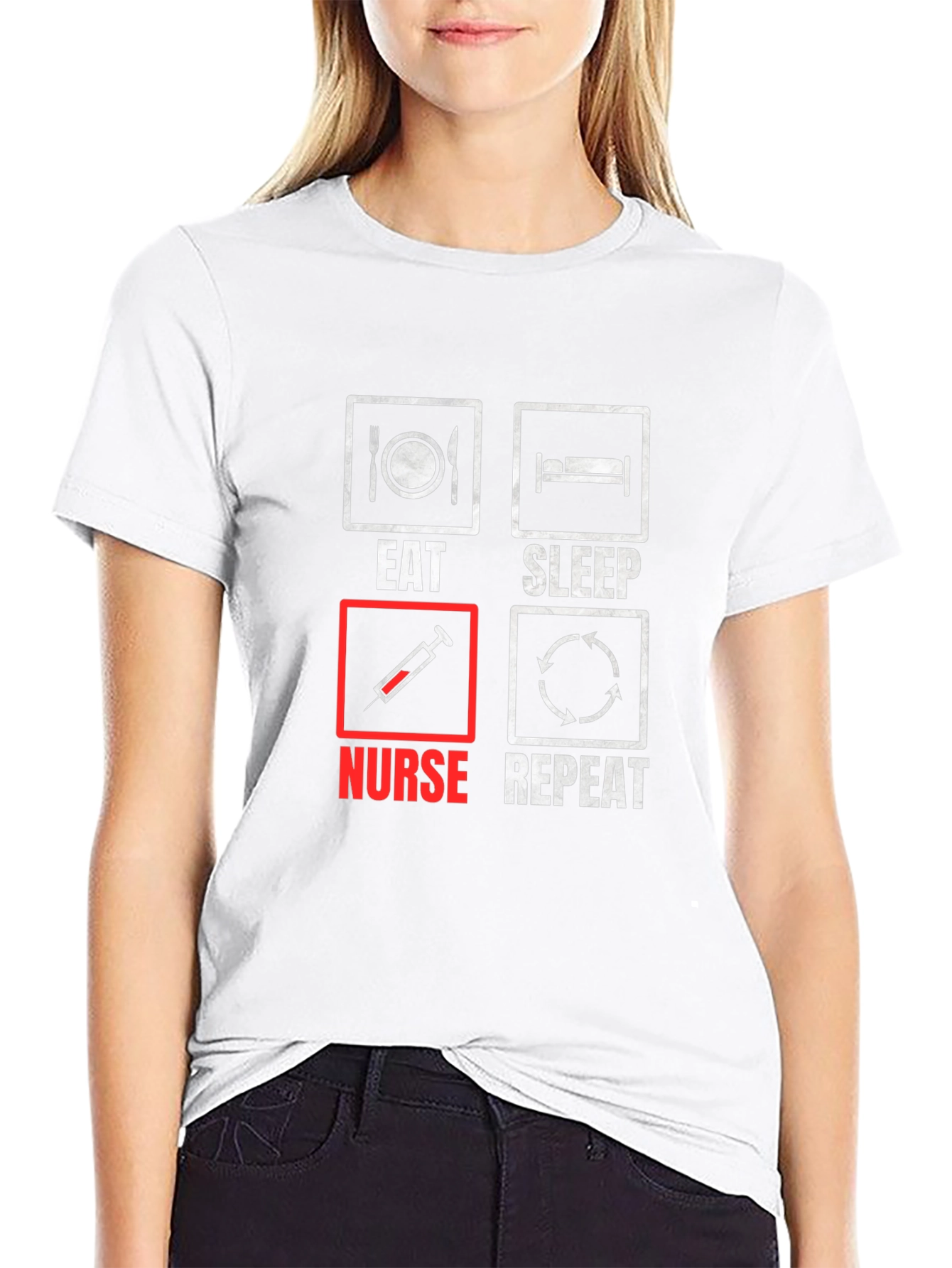 Eat Sleep Nurse Repeat T-Shirt Nurse Apparel
