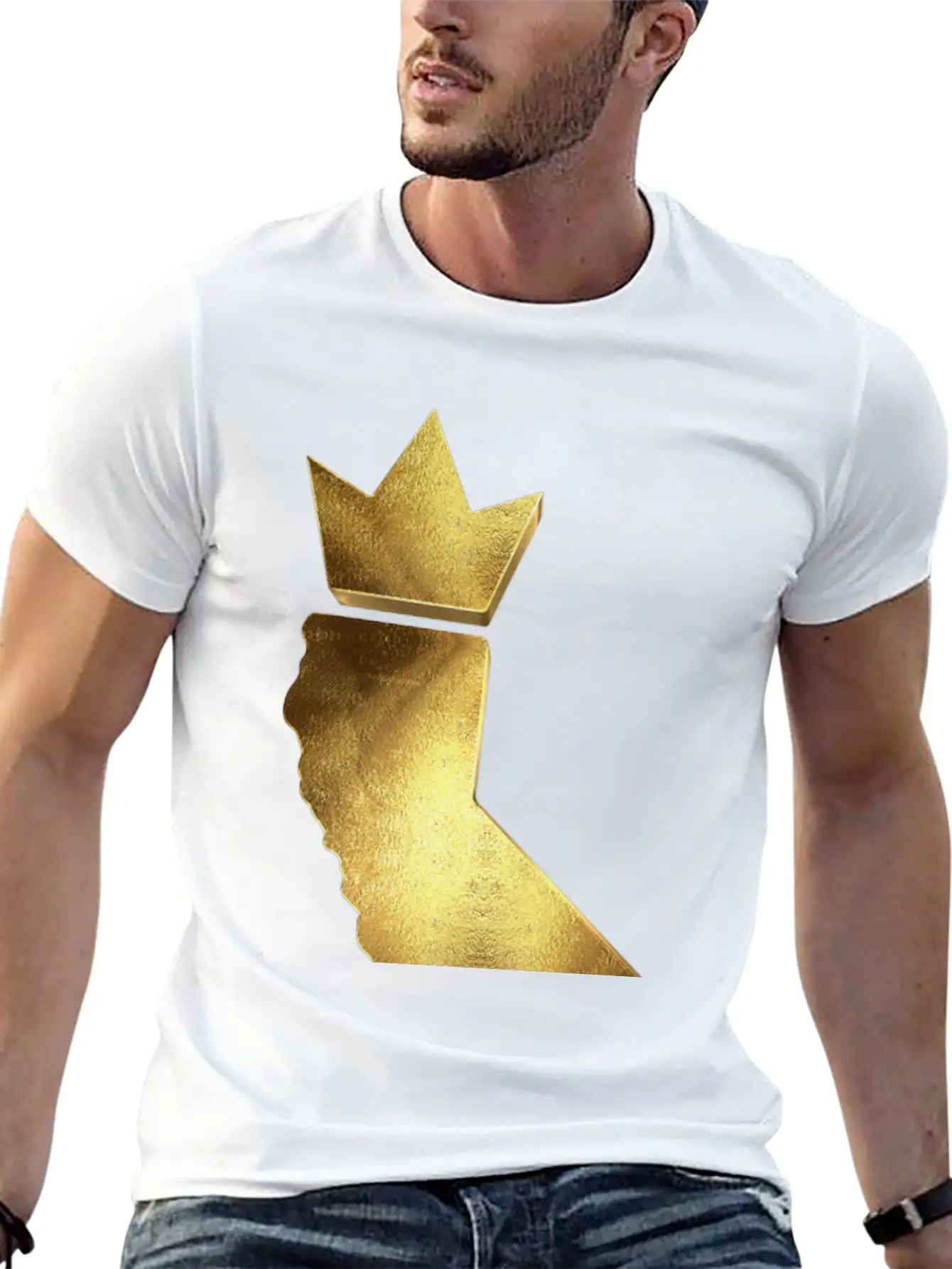 LA Golden California Map Unisex Casual T-Shirt – Clean Design For Daily Comfort
