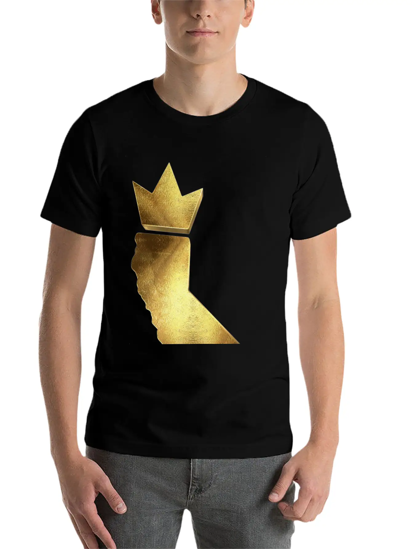 LA Golden California Map Unisex Casual T-Shirt – Clean Design For Daily Comfort