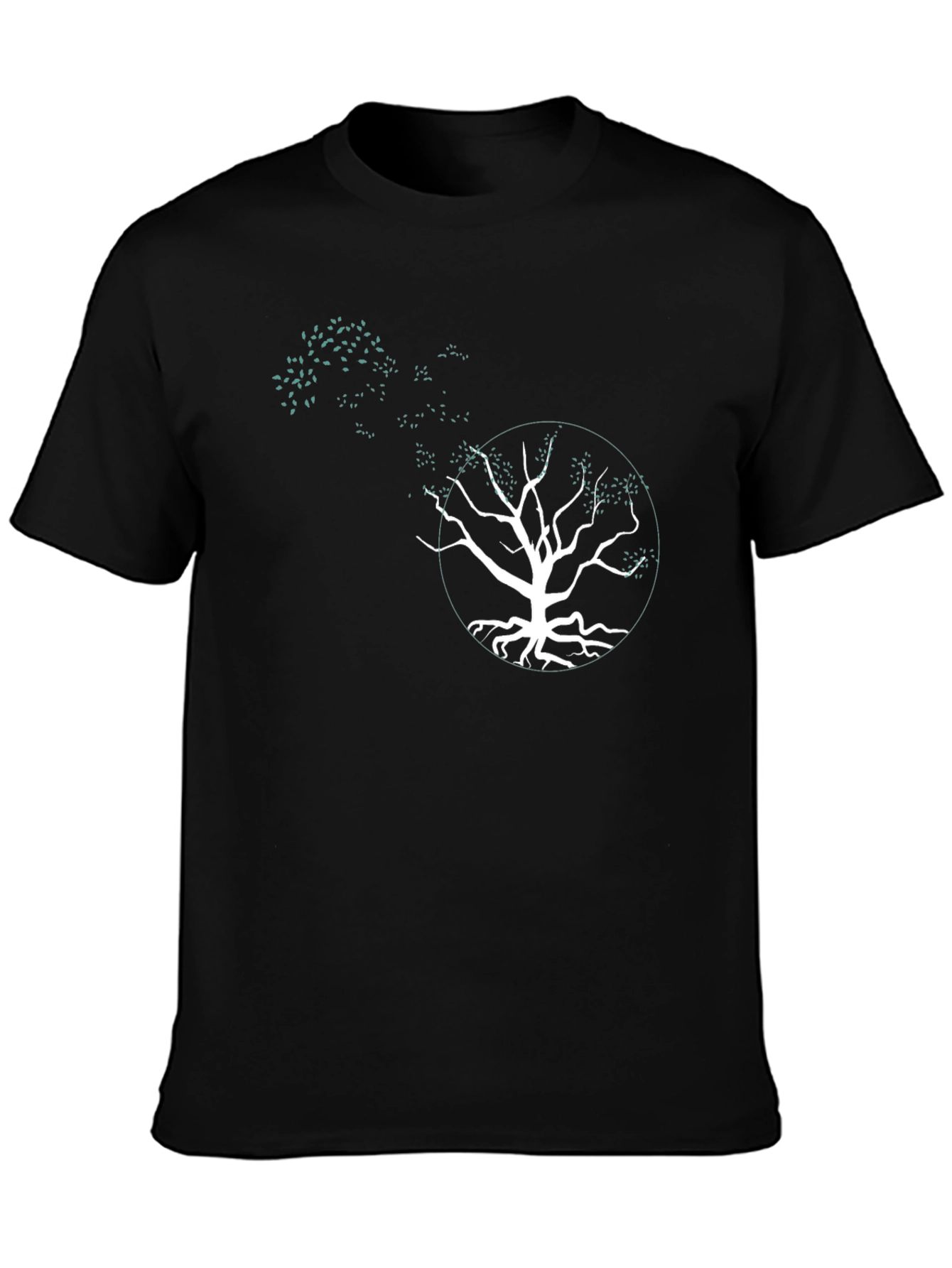 Black T-Shirt with Tree of Life Graphic