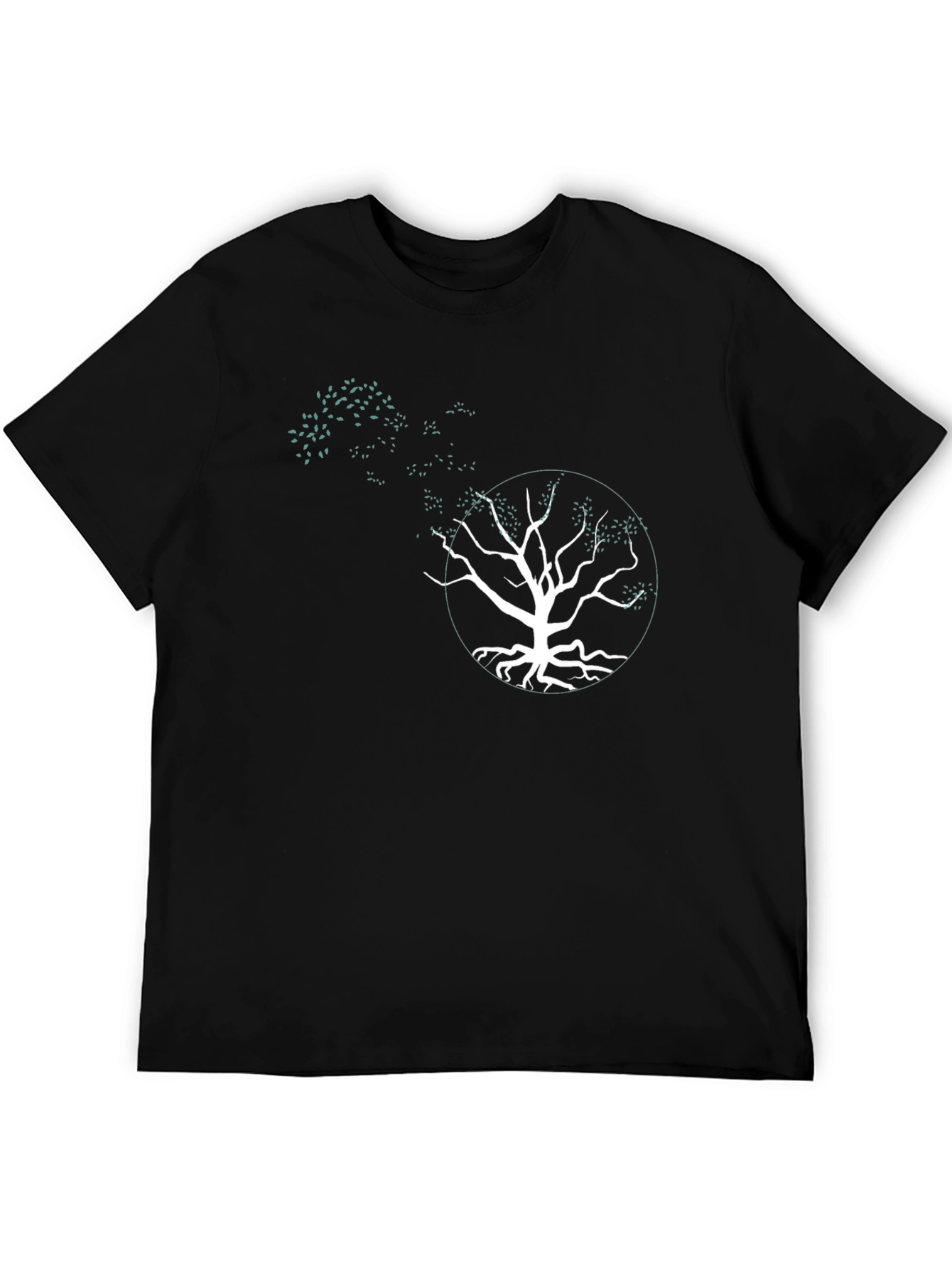 Black T-Shirt with Tree of Life Graphic