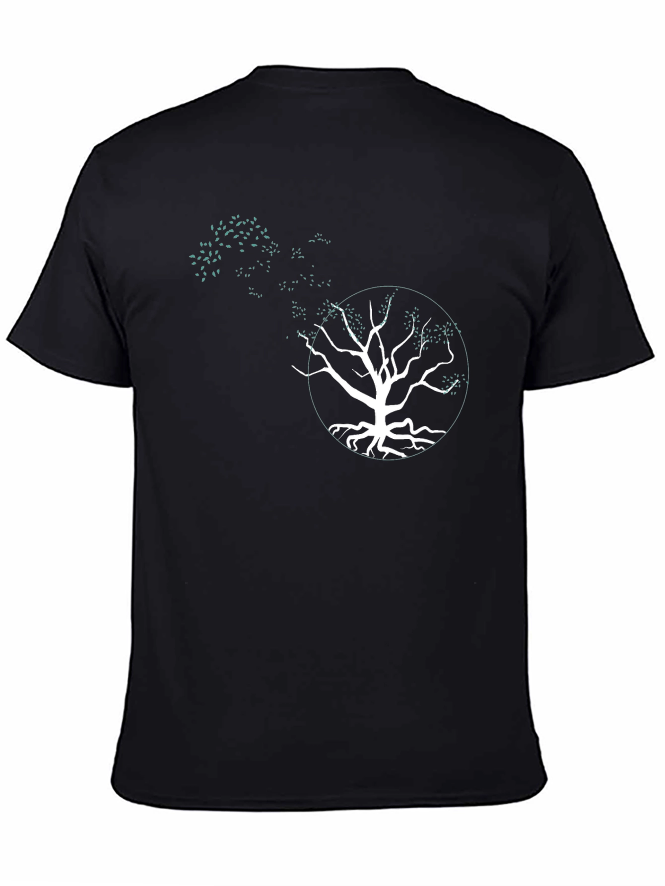 Black T-Shirt with Tree of Life Graphic