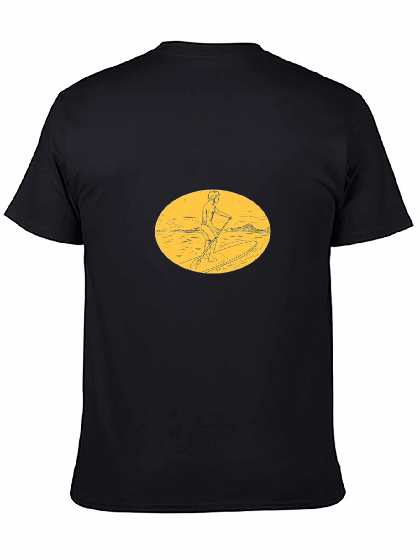 Paddleboarder Graphic Tee - Black