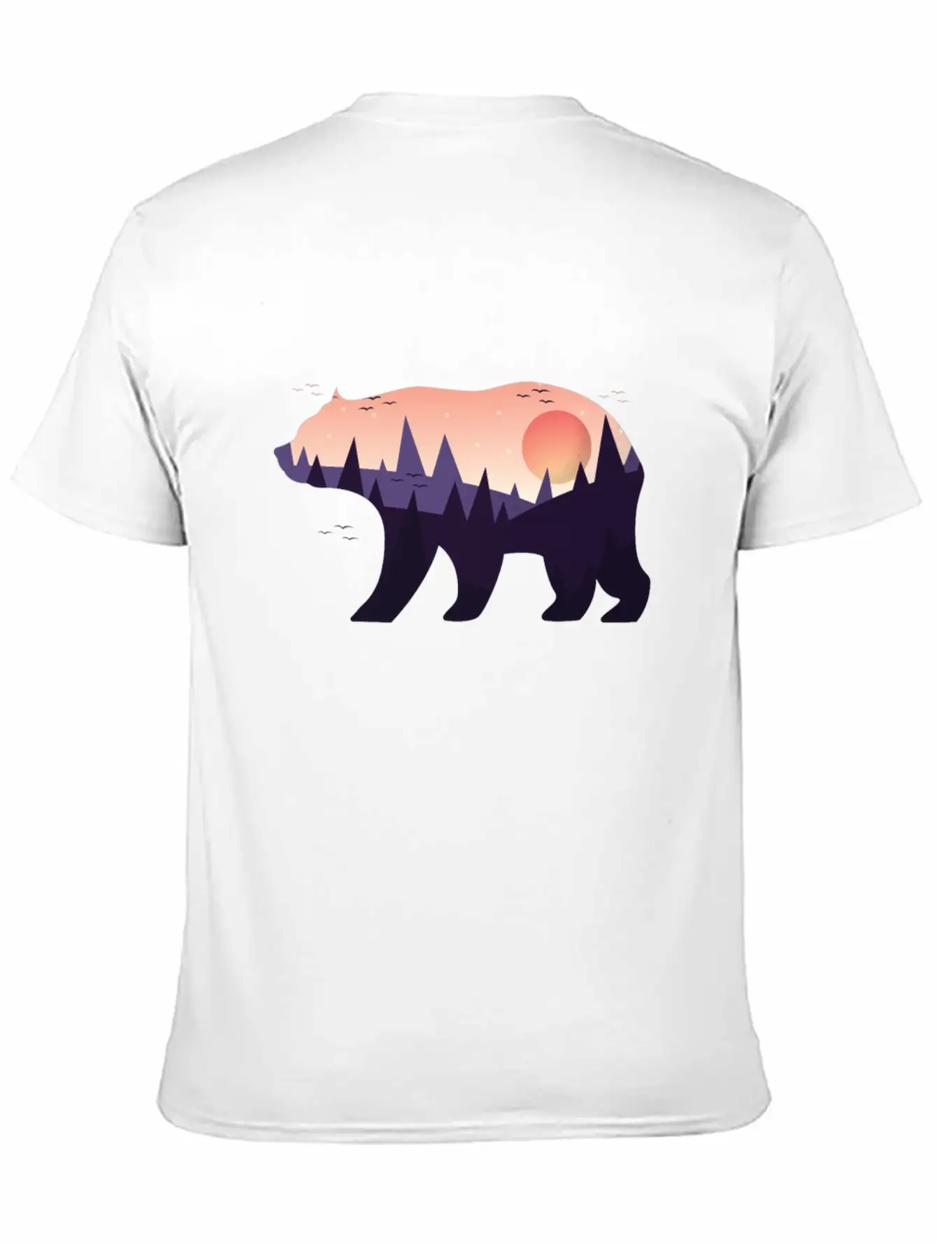 Landscape Grizzlybear Hiking Gift Unisex Casual T-Shirt – Clean Design For Daily Comfort