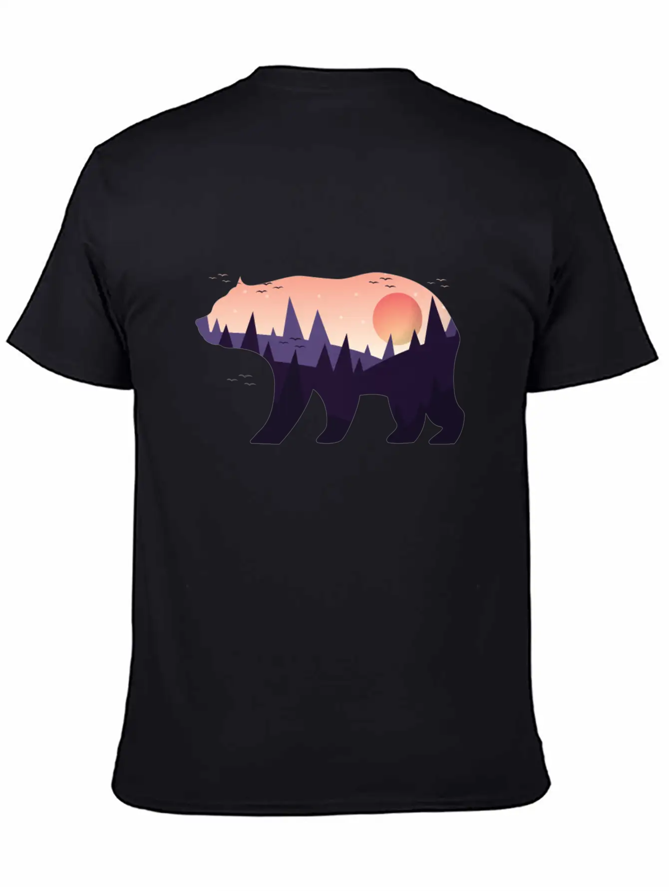 Landscape Grizzlybear Hiking Gift Unisex Casual T-Shirt – Clean Design For Daily Comfort