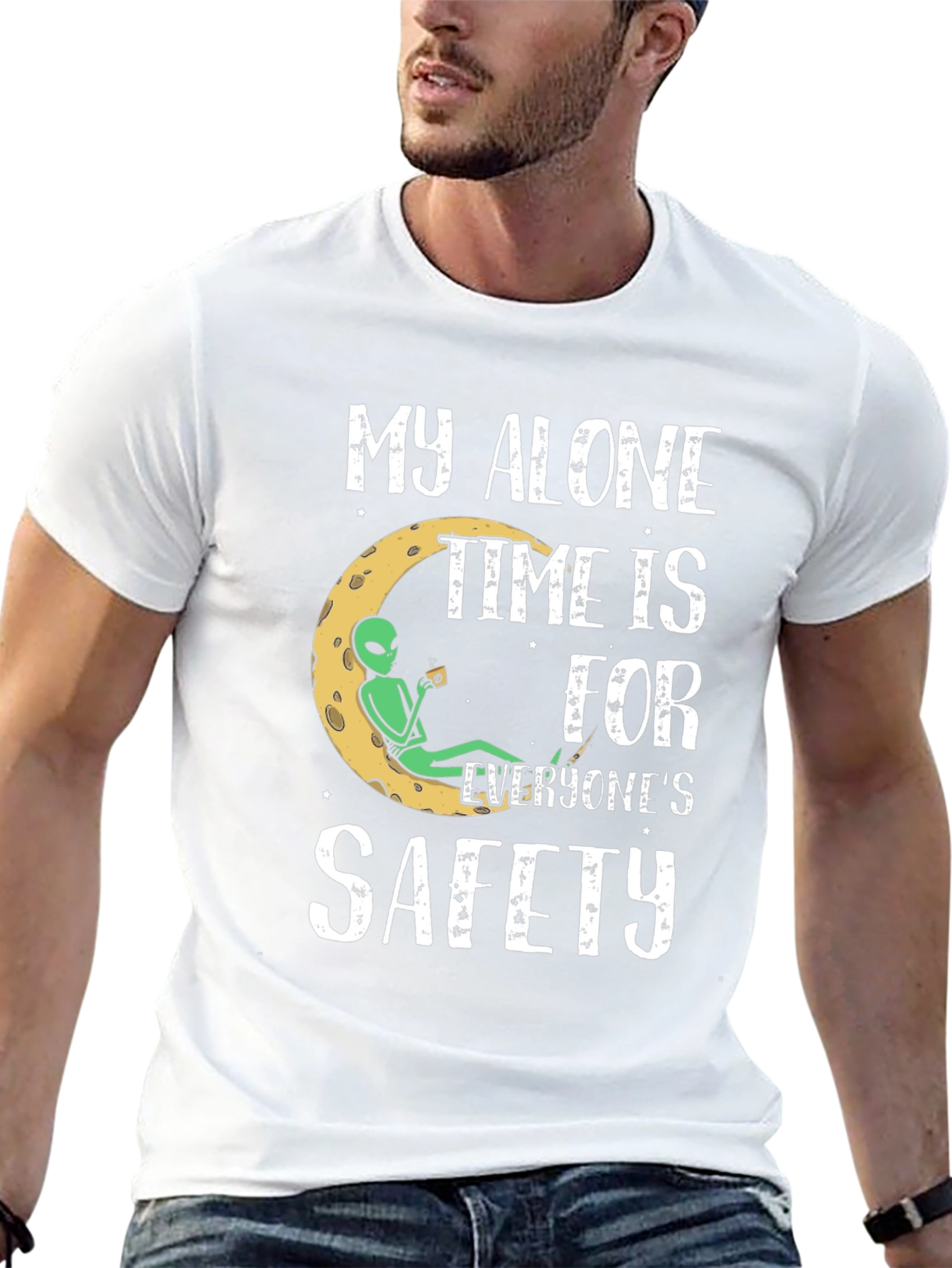 Alone Time Alien Graphic Tee