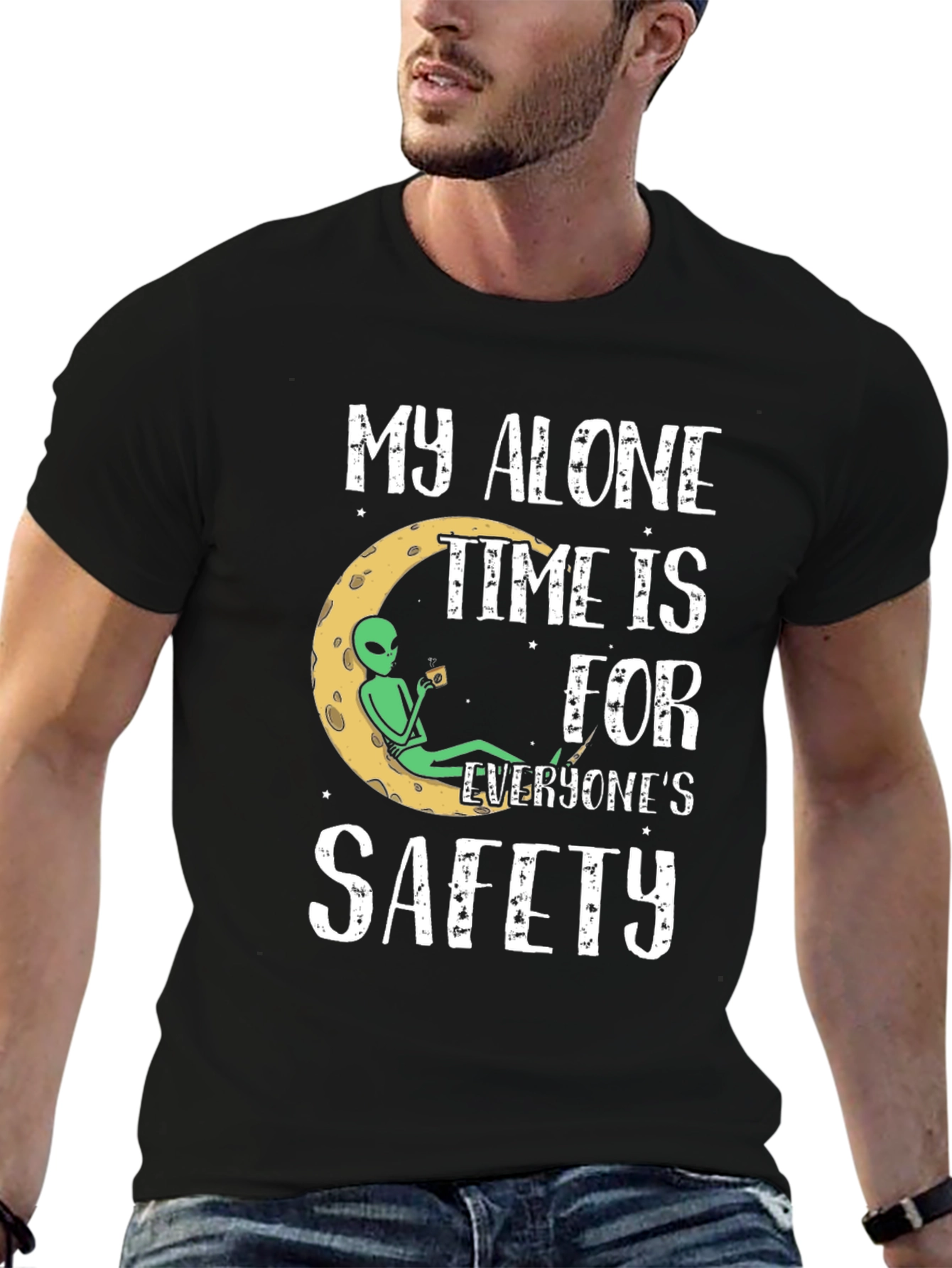 Alone Time Alien Graphic Tee