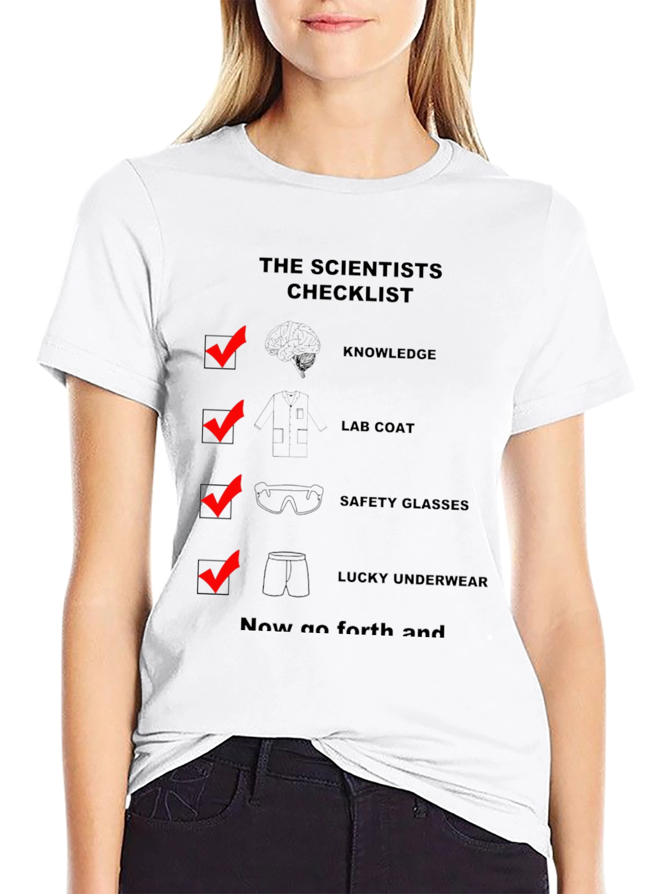 Scientist Checklist Novelty Graphic T-Shirt