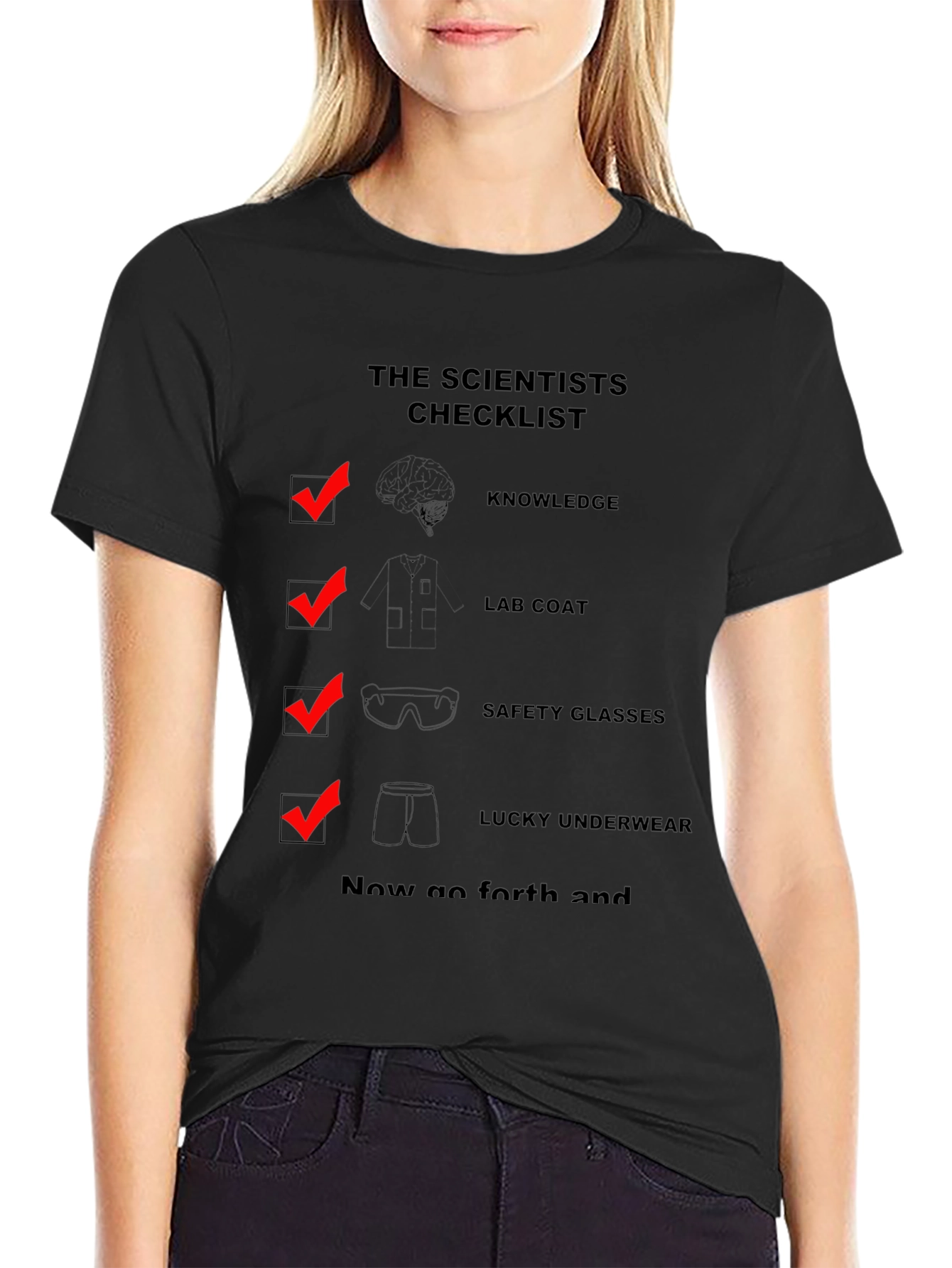 Scientist Checklist Novelty Graphic T-Shirt