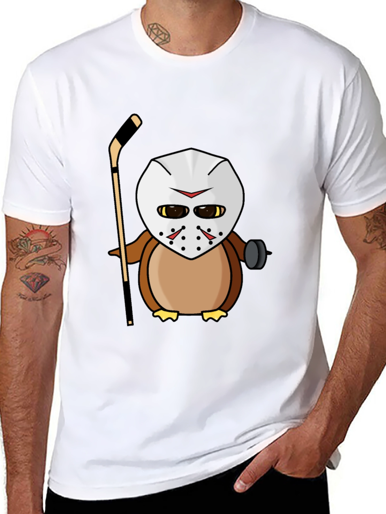 Hockey Mask Owl T-Shirt - Unique Graphic Tee