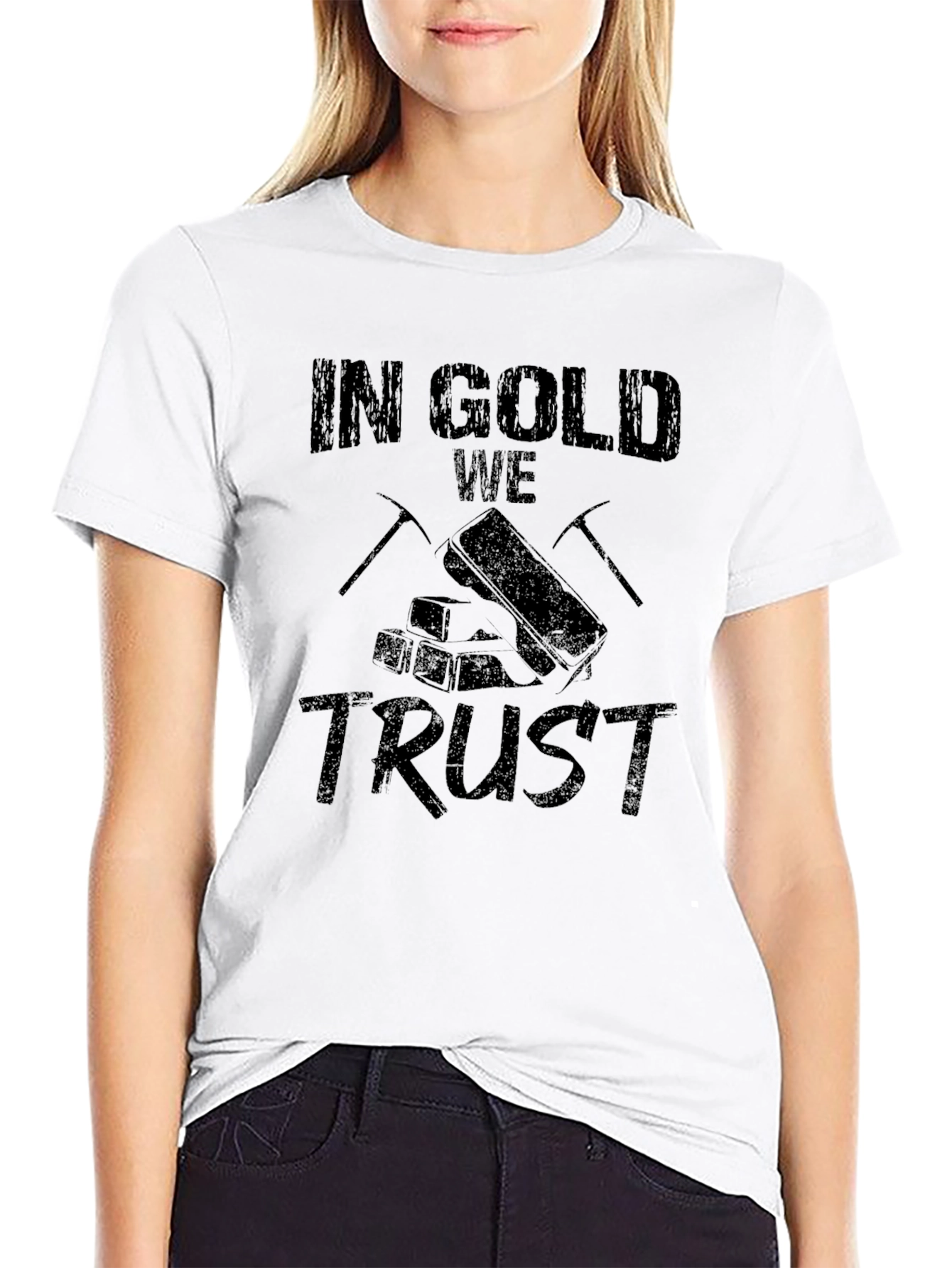 In Gold We Trust Black T-Shirt