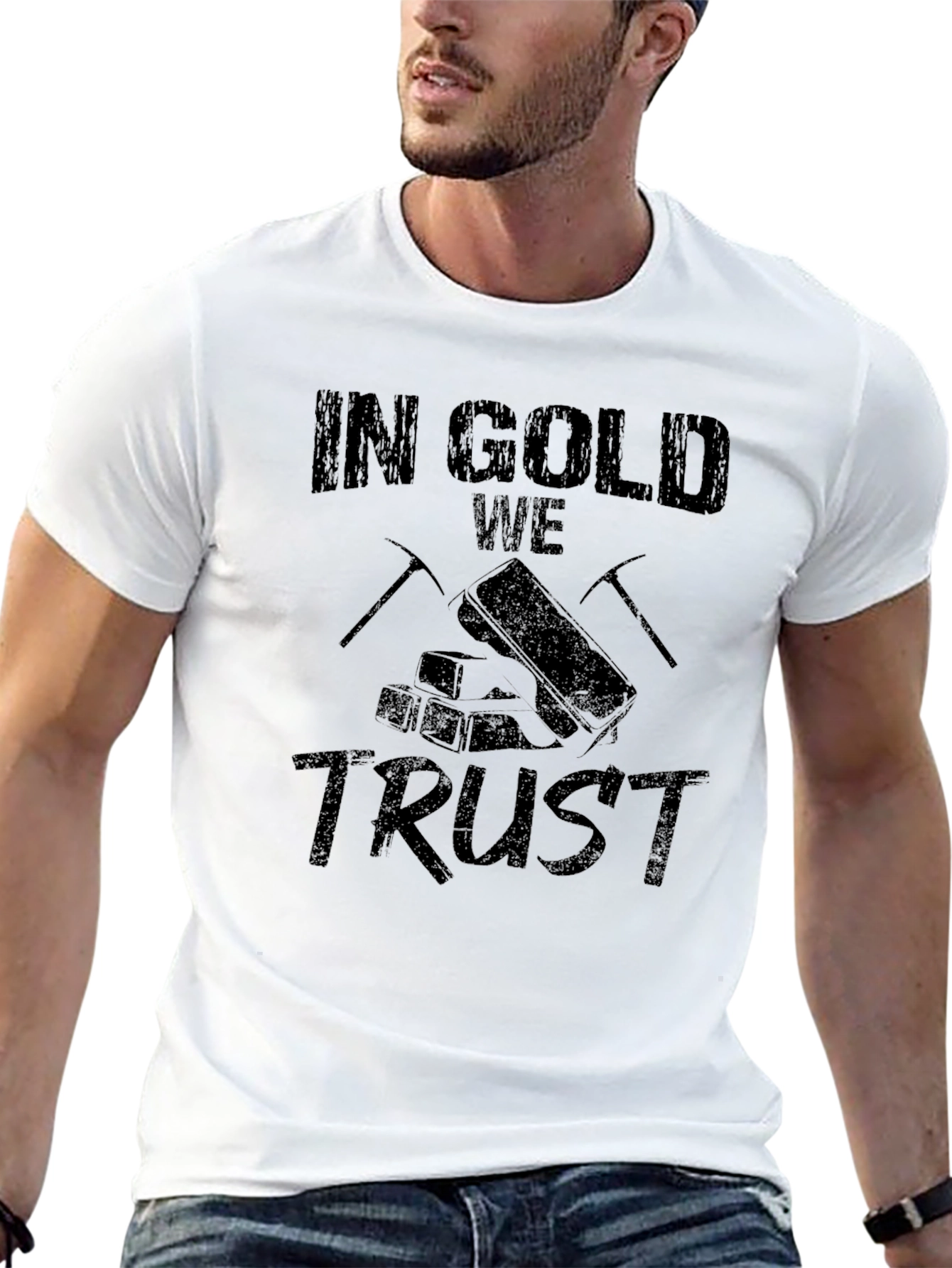 In Gold We Trust Black T-Shirt