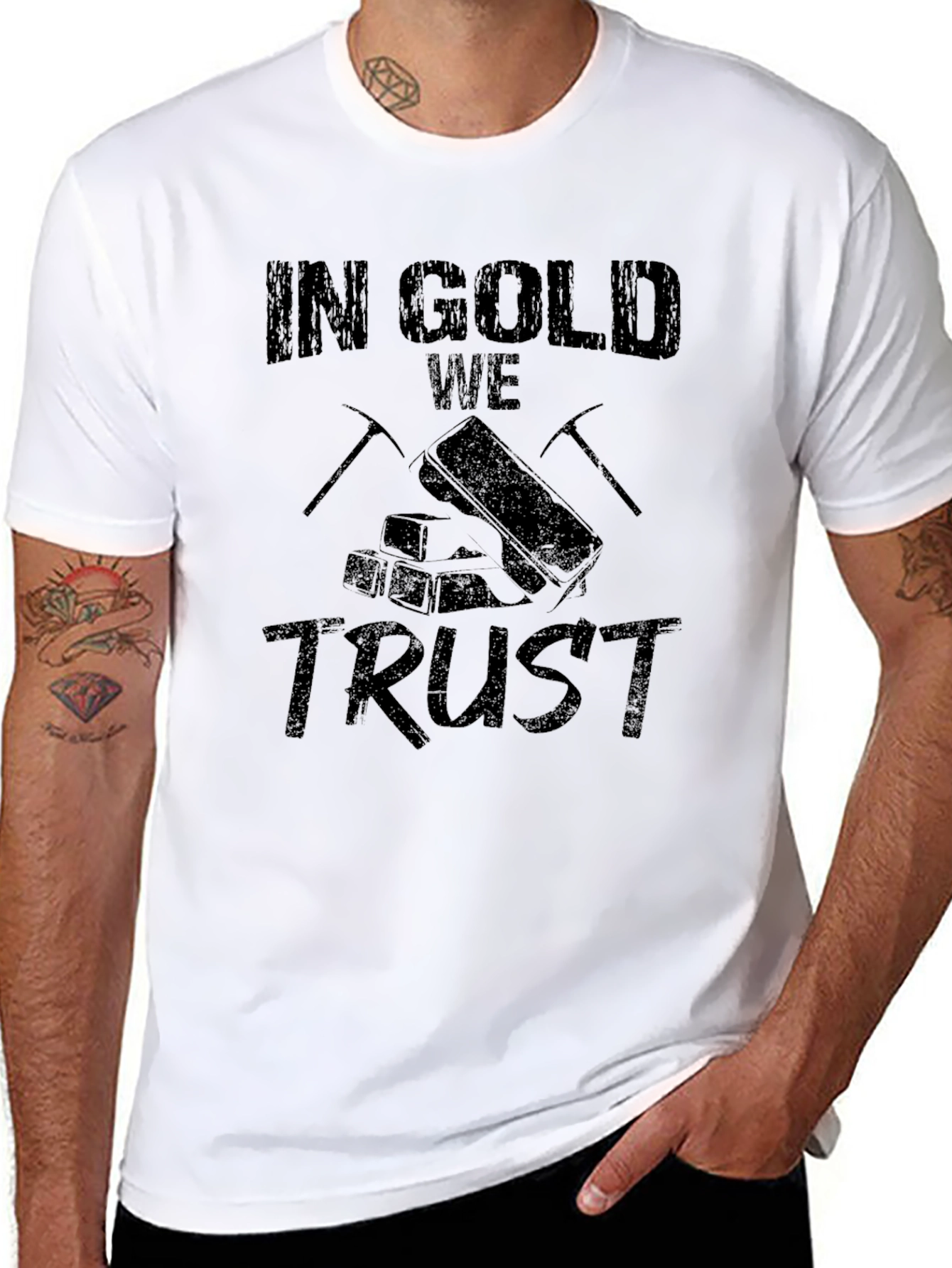 In Gold We Trust Black T-Shirt