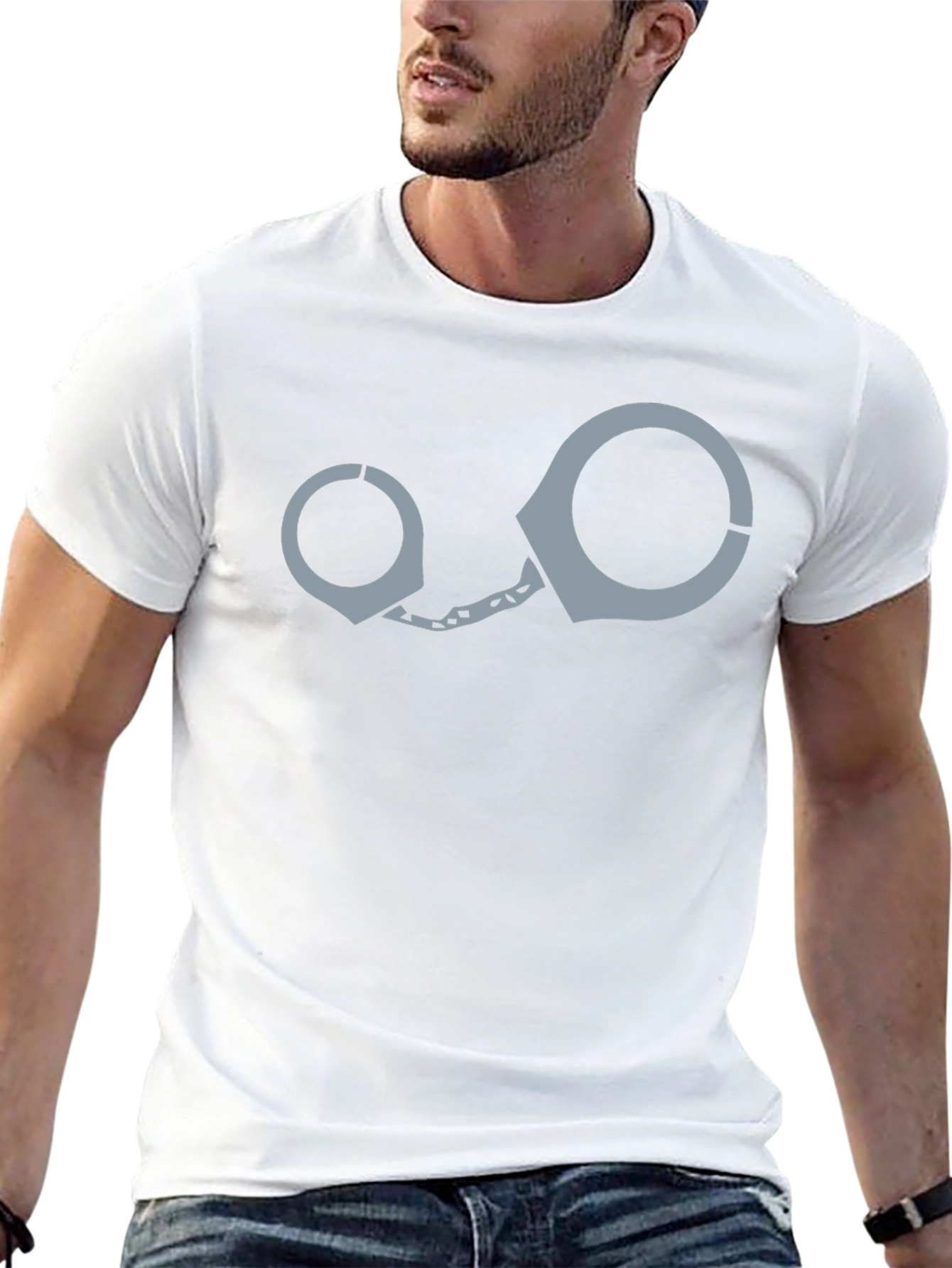 Handcuff Graphic T-Shirt - Novelty Design