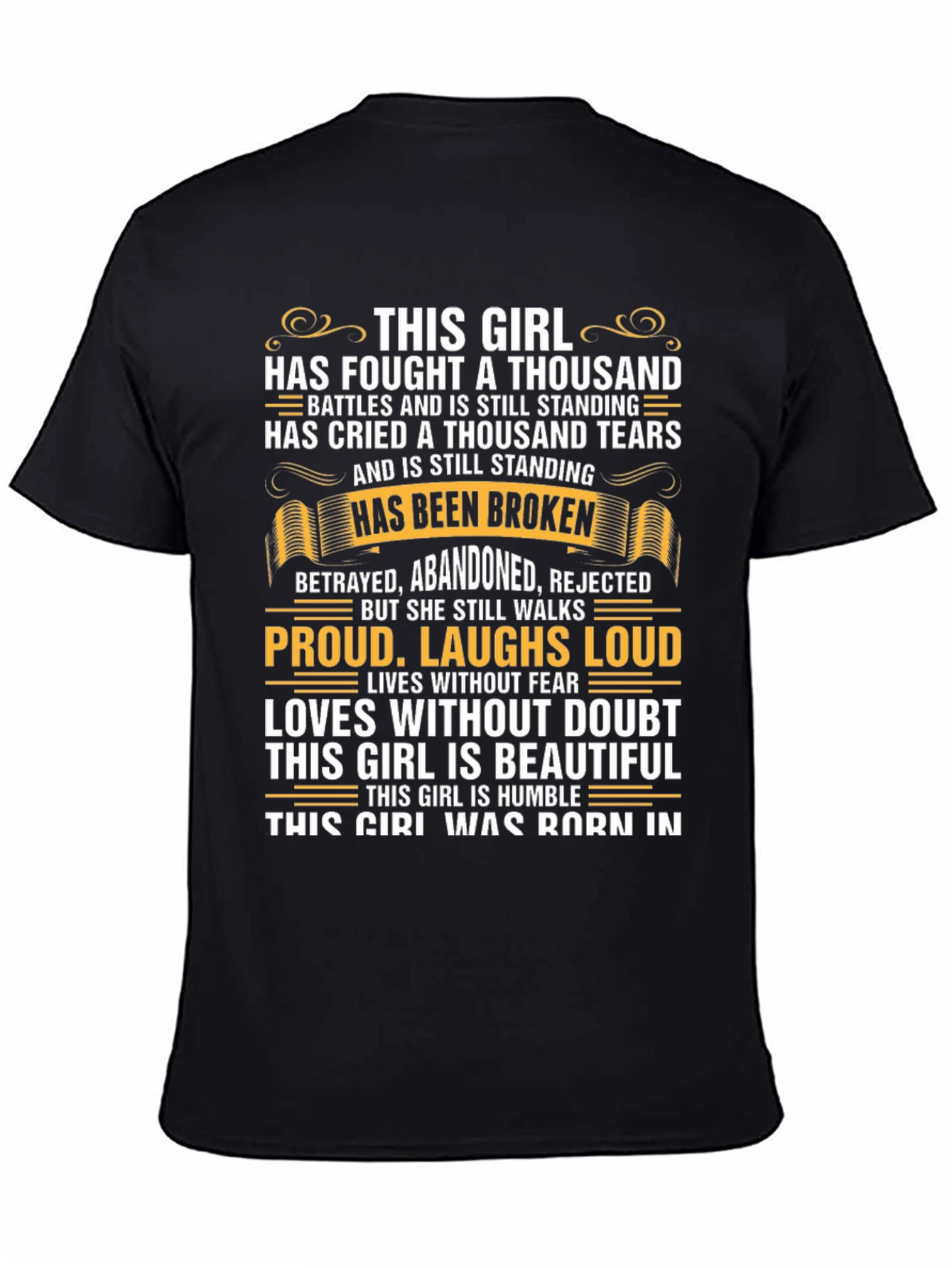Resilient Girl Graphic T-Shirt - Inspirational Tee